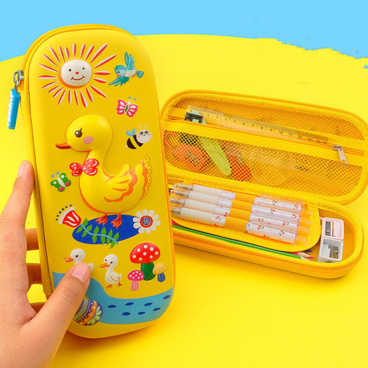3D Cartoon Primary School Student Storage Pencil Bag