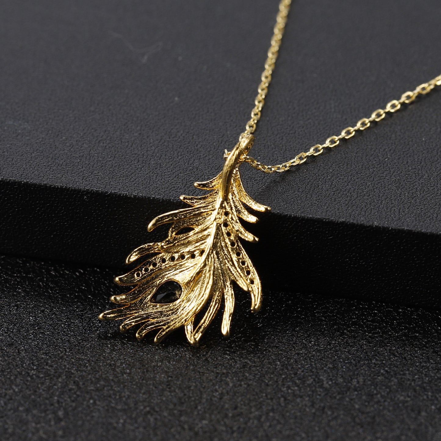 Spot Design London Blue Topaz 925 Silver Making Feather Series Jewelry Set