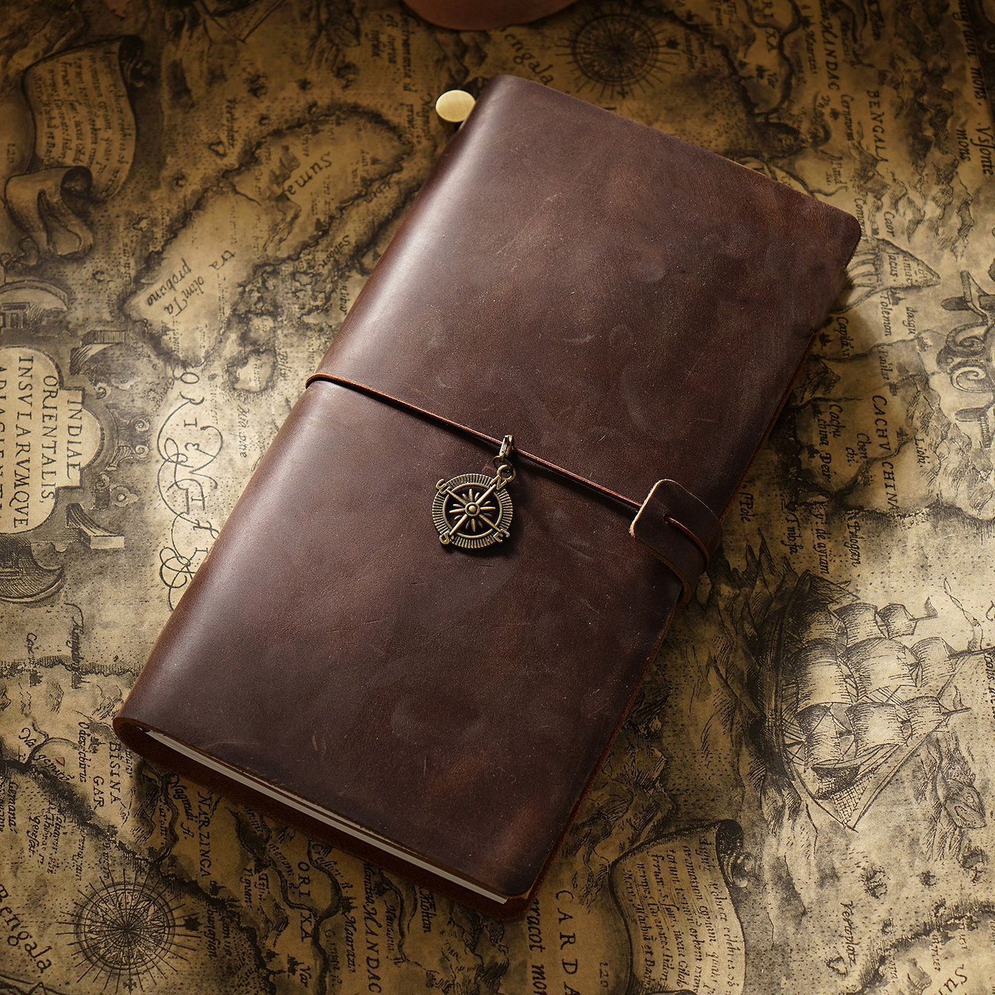 Travel Notebook Cowhide Leather Diary Vintage