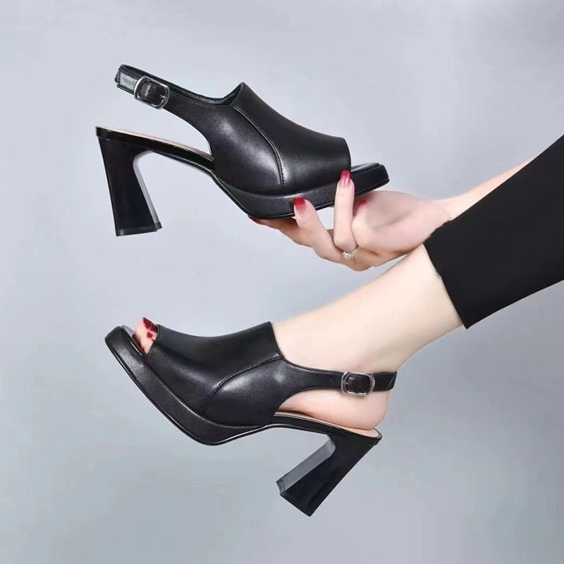 Talons hauts en cuir véritable à fond souple pour femmes Store Hive UNIjuntos