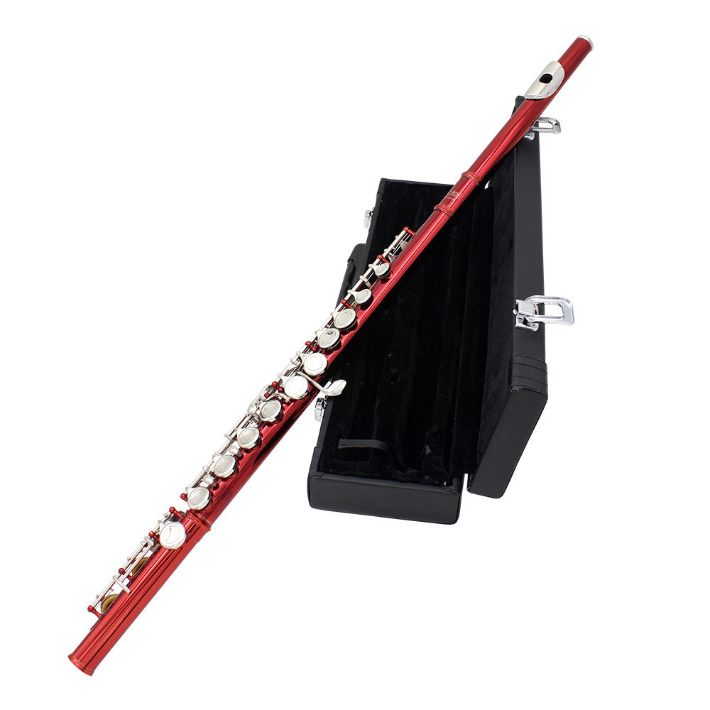 Flute 16 Holes Flute C Key White Copper Tube Body Leather Box Suitable For Beginners Grading Performance