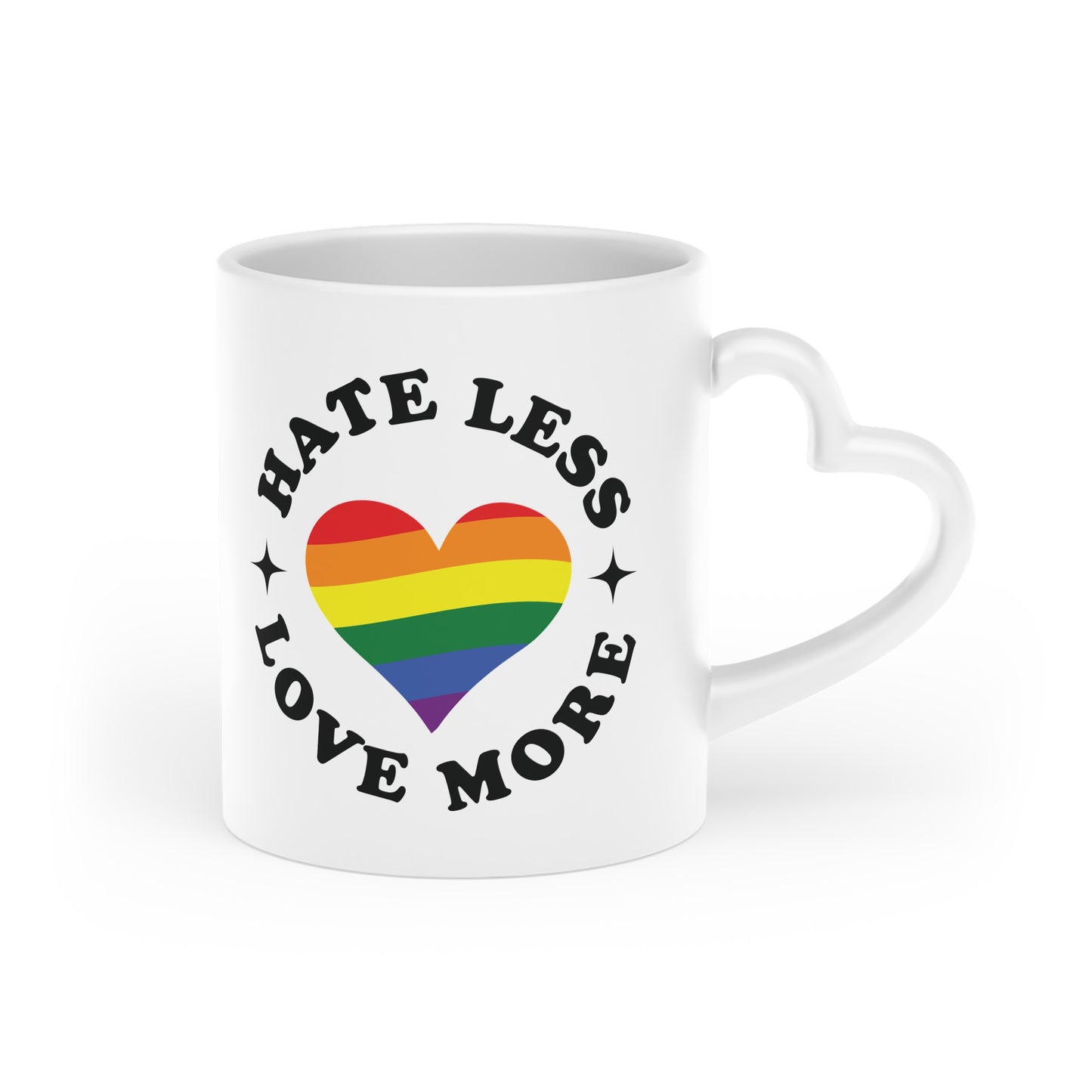Heart-Shaped Mug - Love is Love - LGBTQ+ Pride Coffee Cup