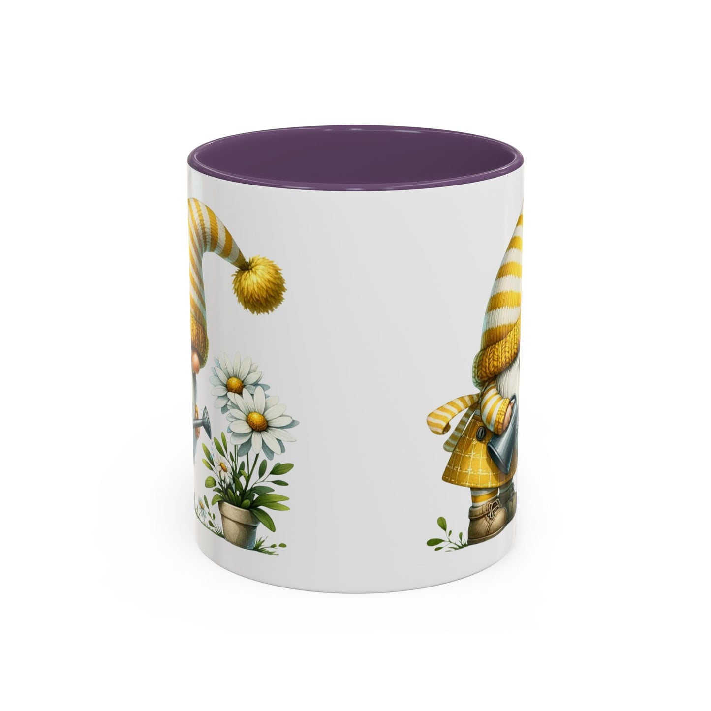 Charming Gnome Accent Coffee Mug, Cute Nature Decor, Garden Lover Gift, Springtime Coffee Cup, Whimsical Kitchenware