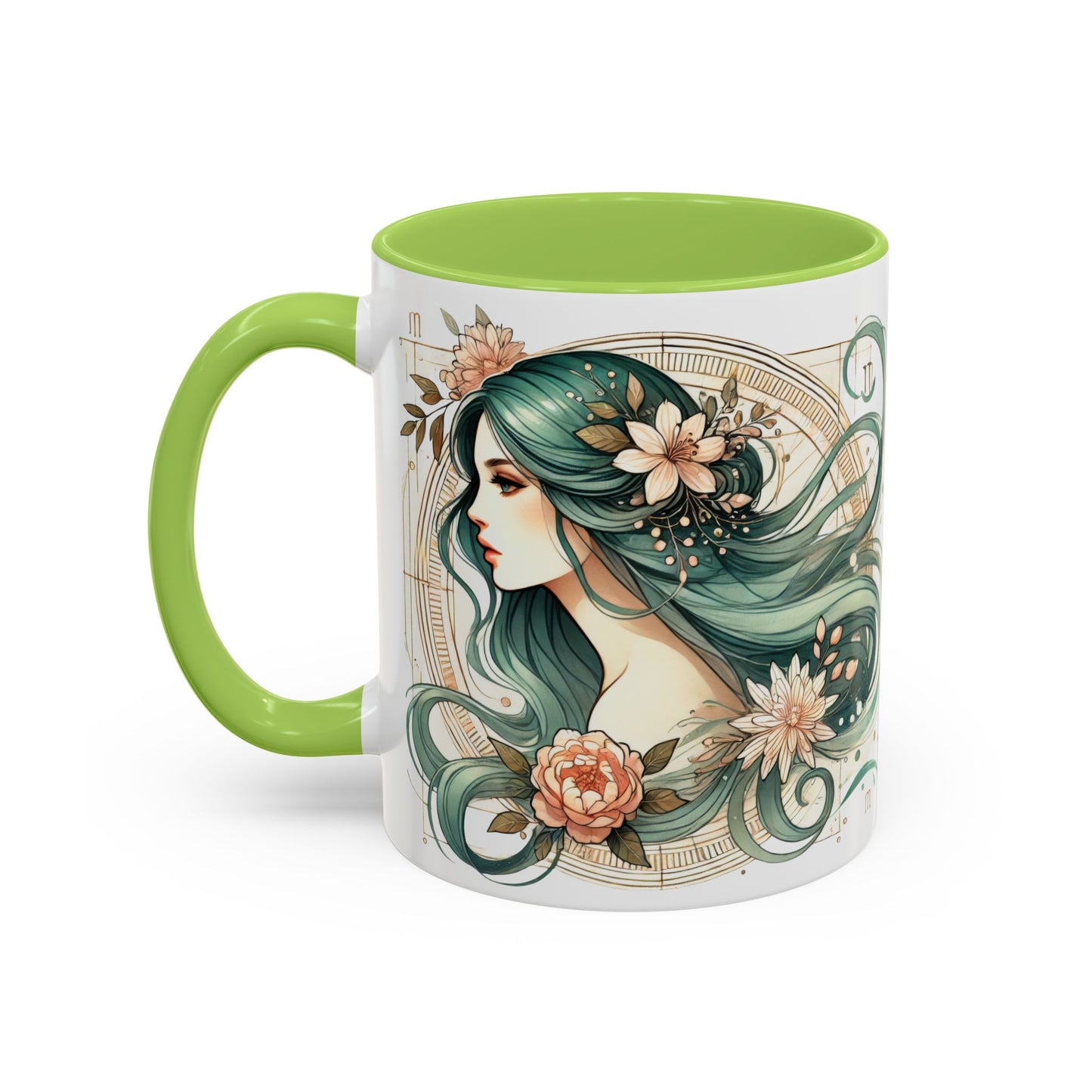 Elegant Floral Accent Coffee Mug - 11oz & 15oz