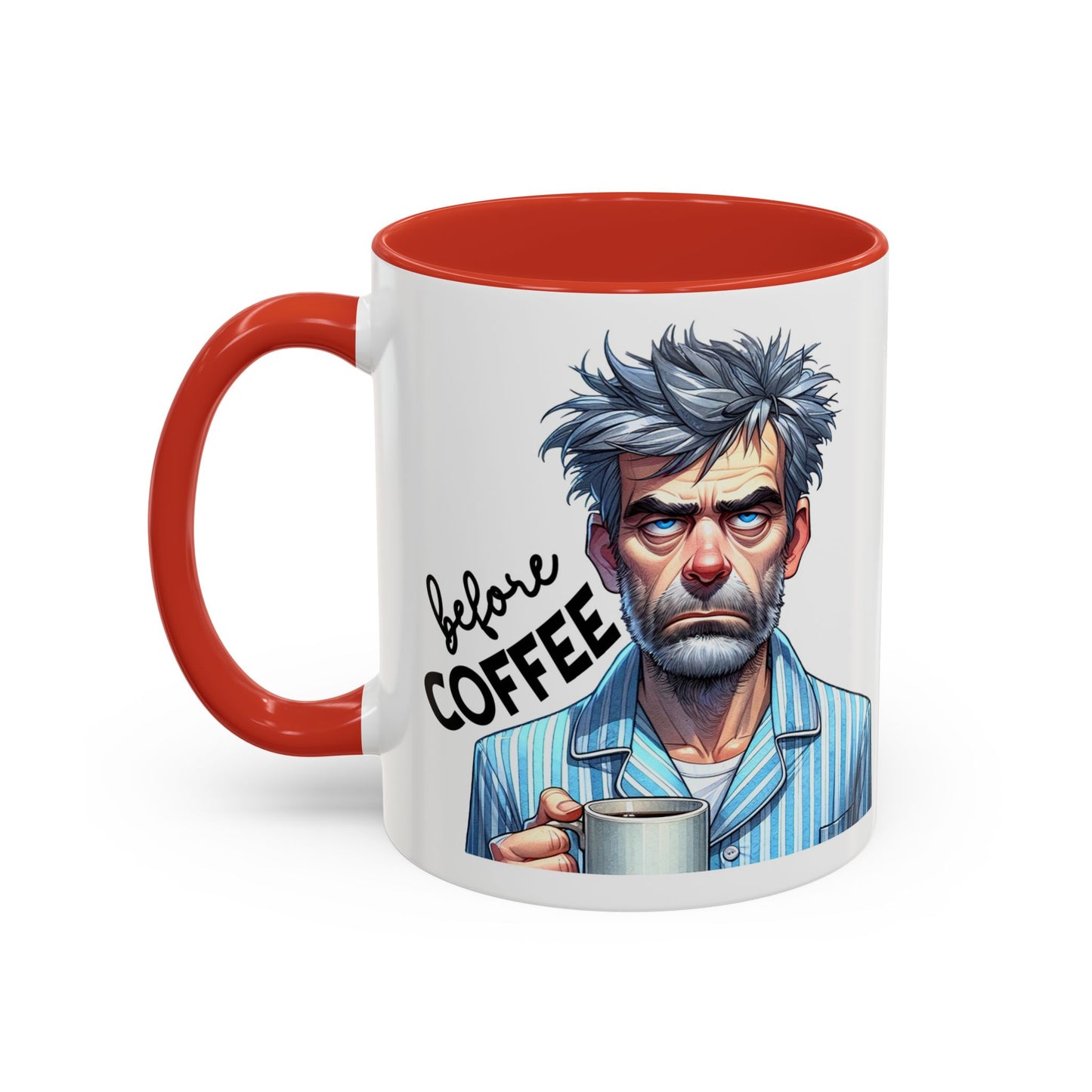 Caffeinated Accent Coffee Mug, Fun Gift for Coffee Lovers, Unique Mug for Home Office, Cool Drinkware for All Occasions!