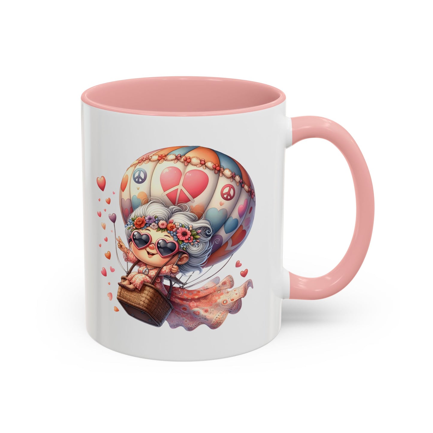 Whimsical Hot Air Balloon Coffee Mug, Cute Couple Mug, Gift for Coffee Lovers, Tea Lover's Gift, Valentine's Day Mug, Birthday Gift