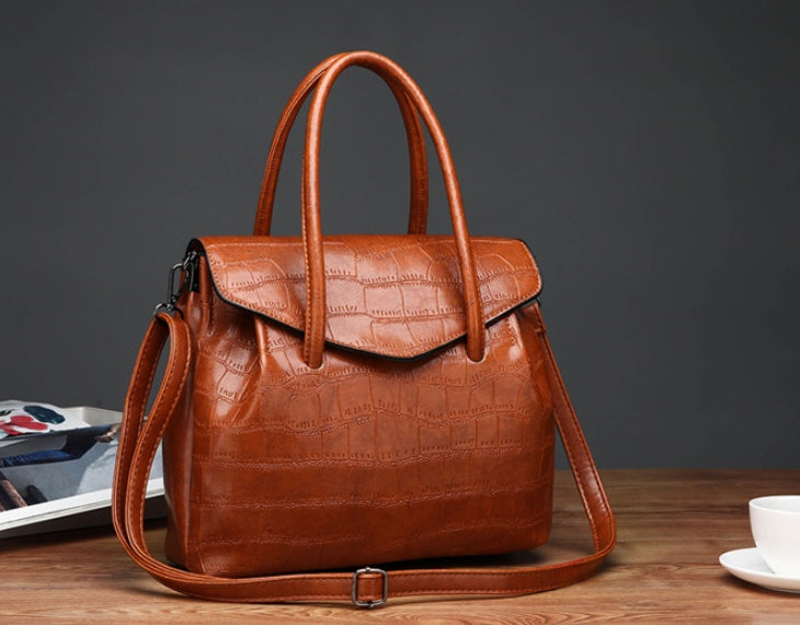 Seashell soft leather bag ladies slung shoulder bag