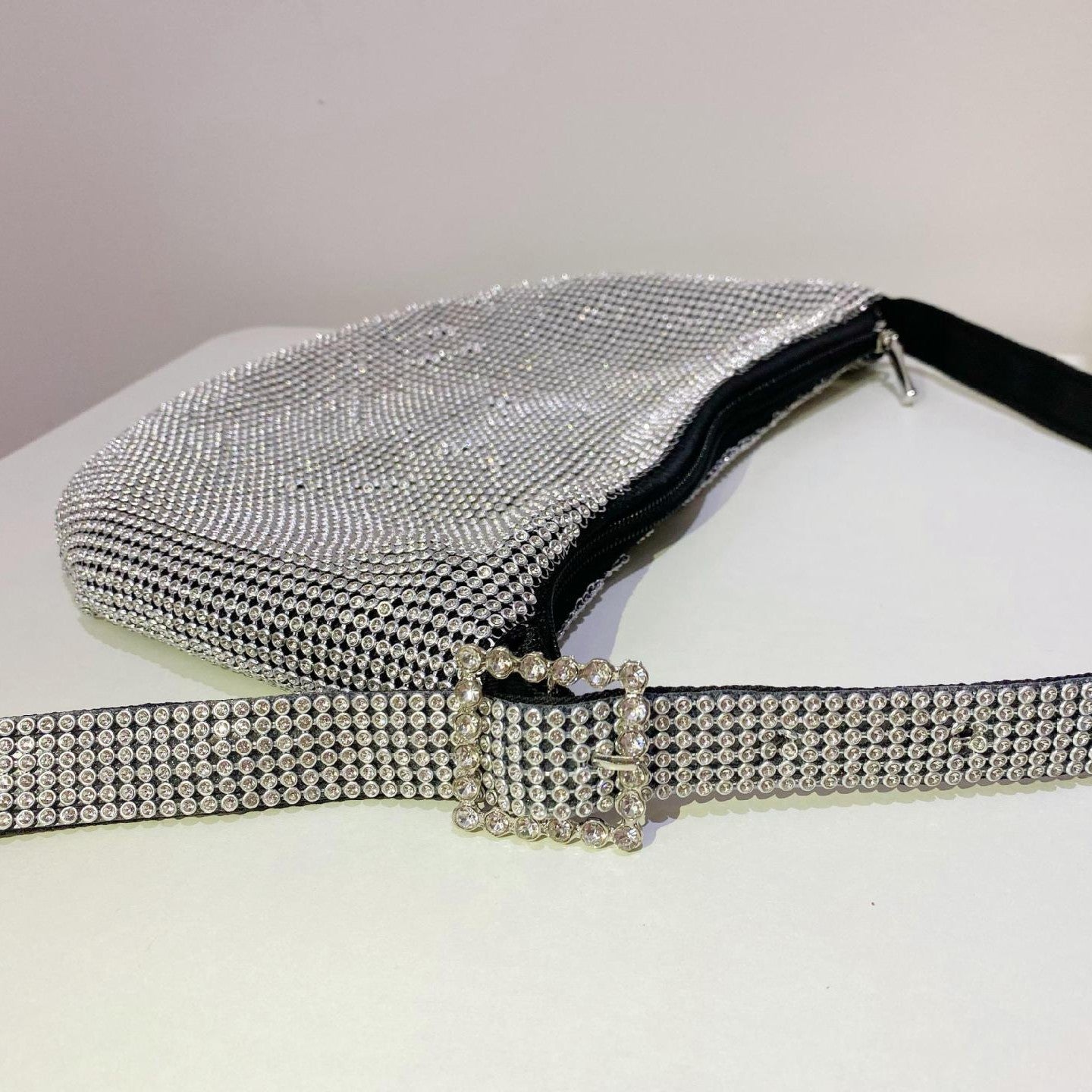 New Dinner Bag With Diamonds Hand Knotted Rhinestones
