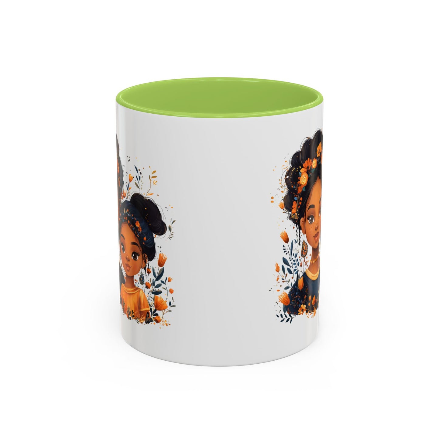 Cute Floral Accent Mug for Coffee Lovers, Gift for Moms, Family Bonding, Fall Decor, Unique Tea Mug