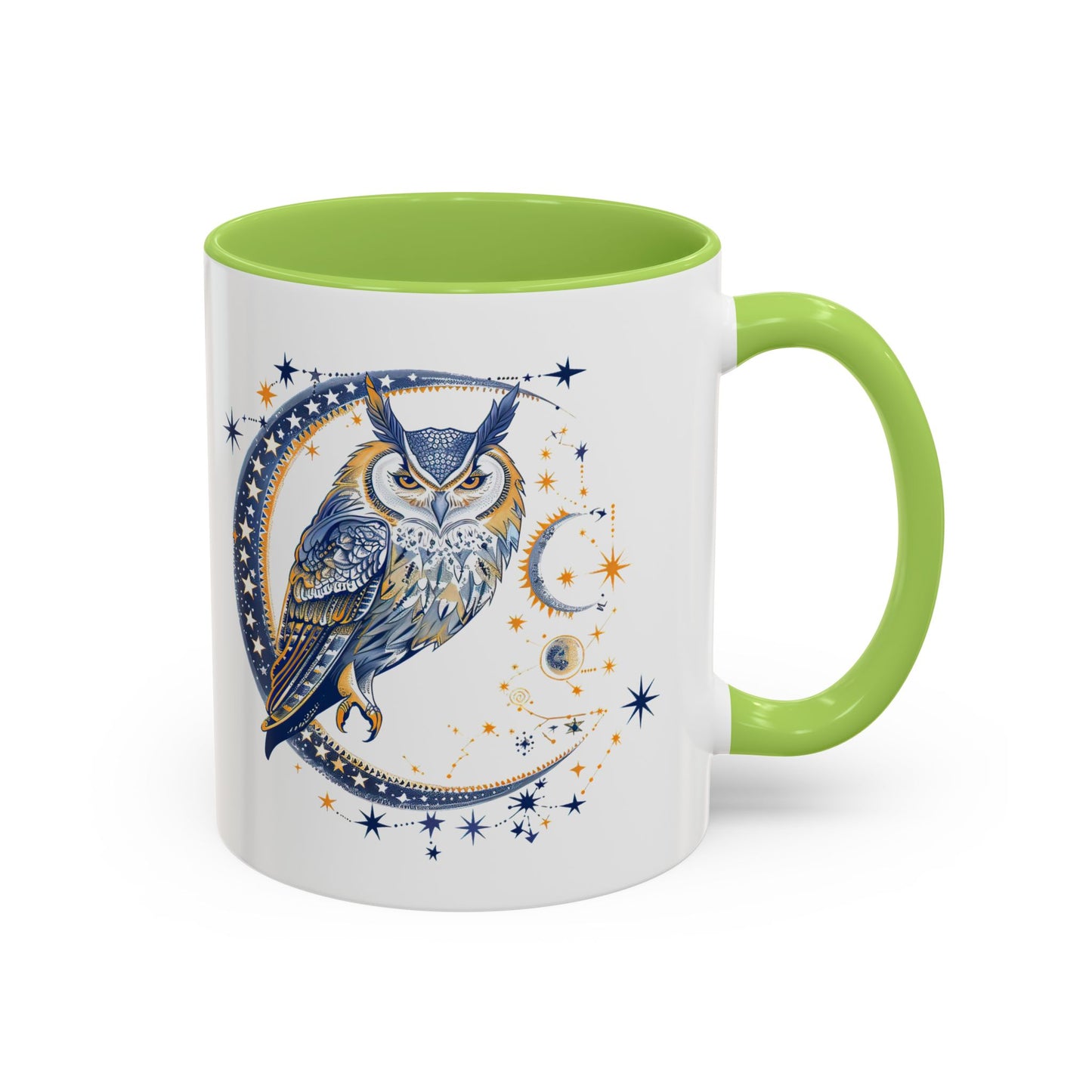 Celestial Owl Coffee Mug | Starry Night Mug, Astrology Gift, Owl Lover Cup, Unique Drinking Vessel, Enchanted Home Decor