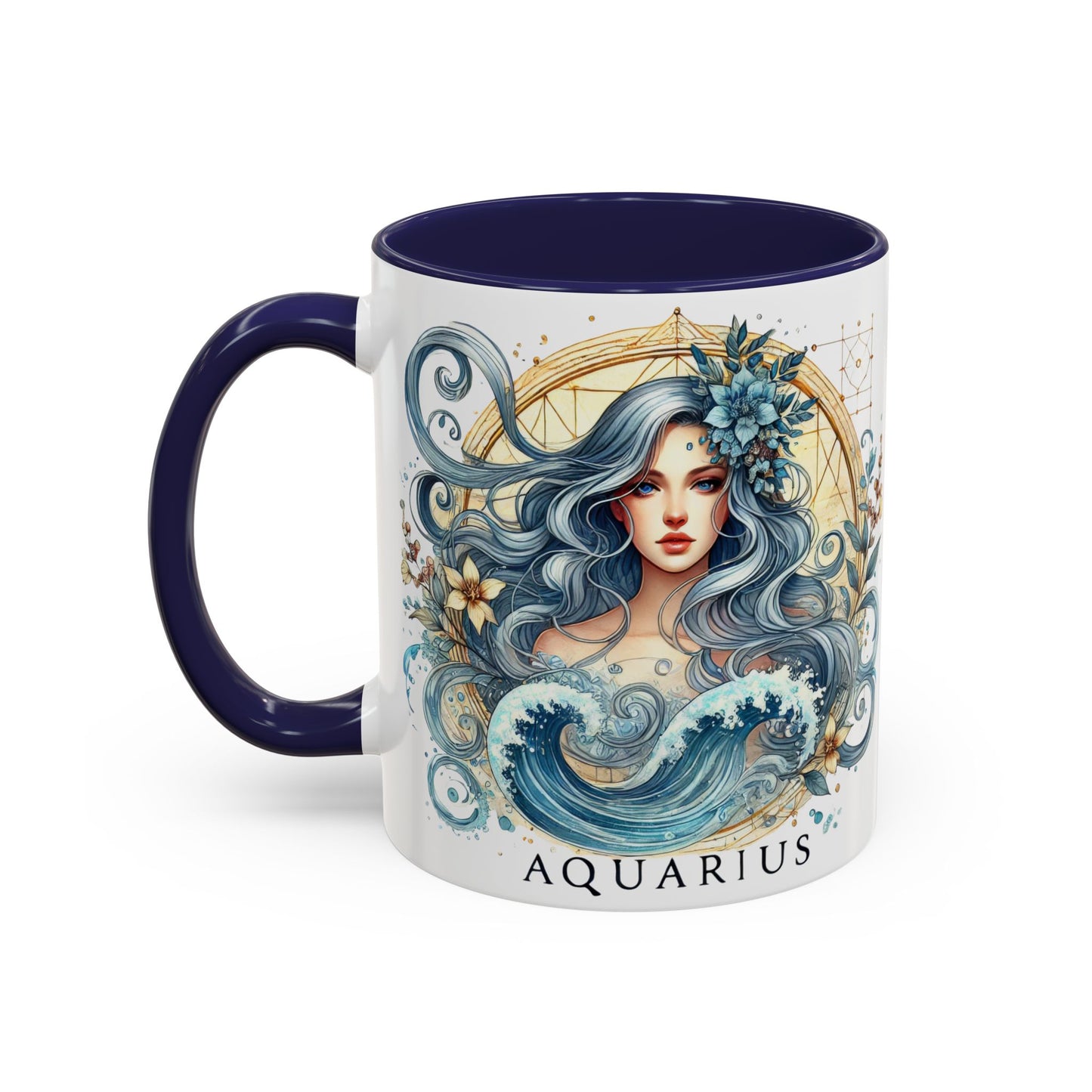 Astrological Aquarius Coffee Mug - Zodiac Sign Design, Perfect for Astrology Lovers