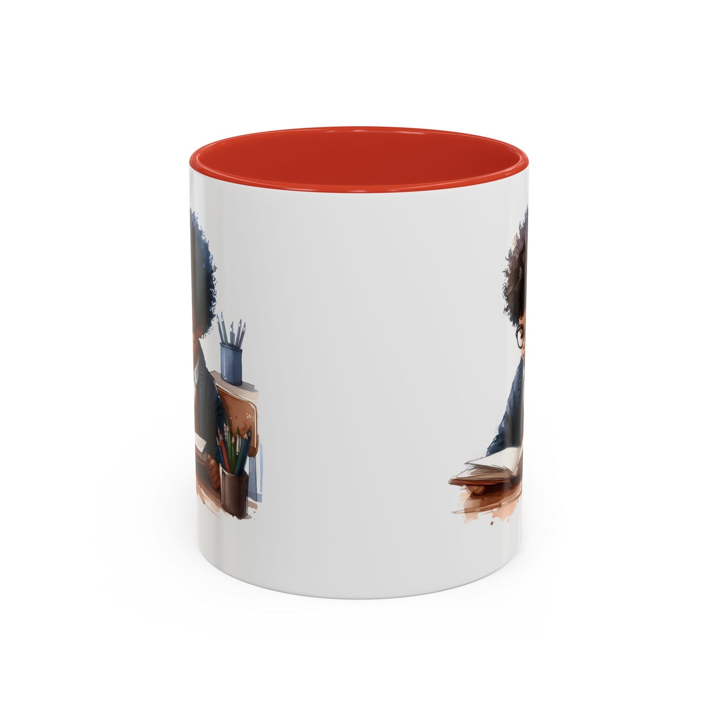 Studious Kid Accent Coffee Mug | Reading Gift for Book Lovers | Unique Office Decor | Fun Drinkware | Educational Present