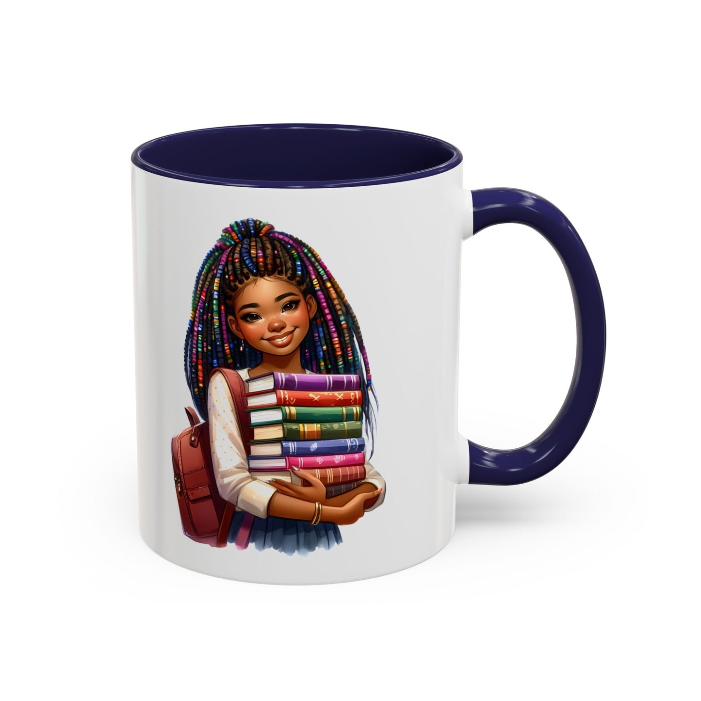Empowering Accent Coffee Mug - Motivational Gift for Students, Back to School, Afrocentric Mug, Inspirational Drinkware, Colorful Coffee Cup