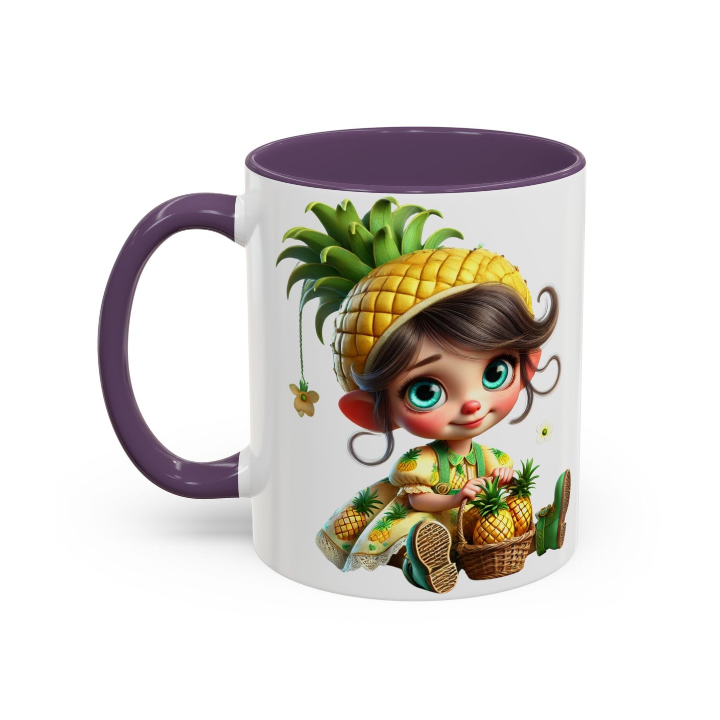 Pineapple-themed Accent Coffee Mug - Tropical Fun for Every Sip
