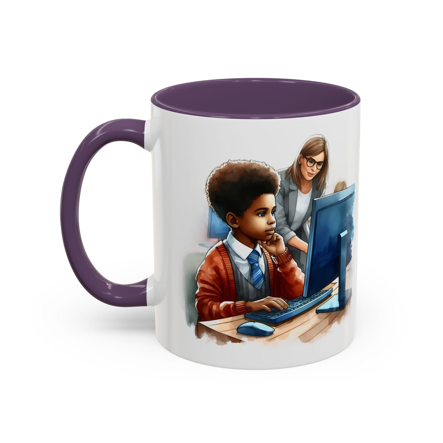 Inclusive Learning Accent Coffee Mug, Motivational Teacher Gift, Educational Office Decor, Student Appreciation, Classroom Supplies