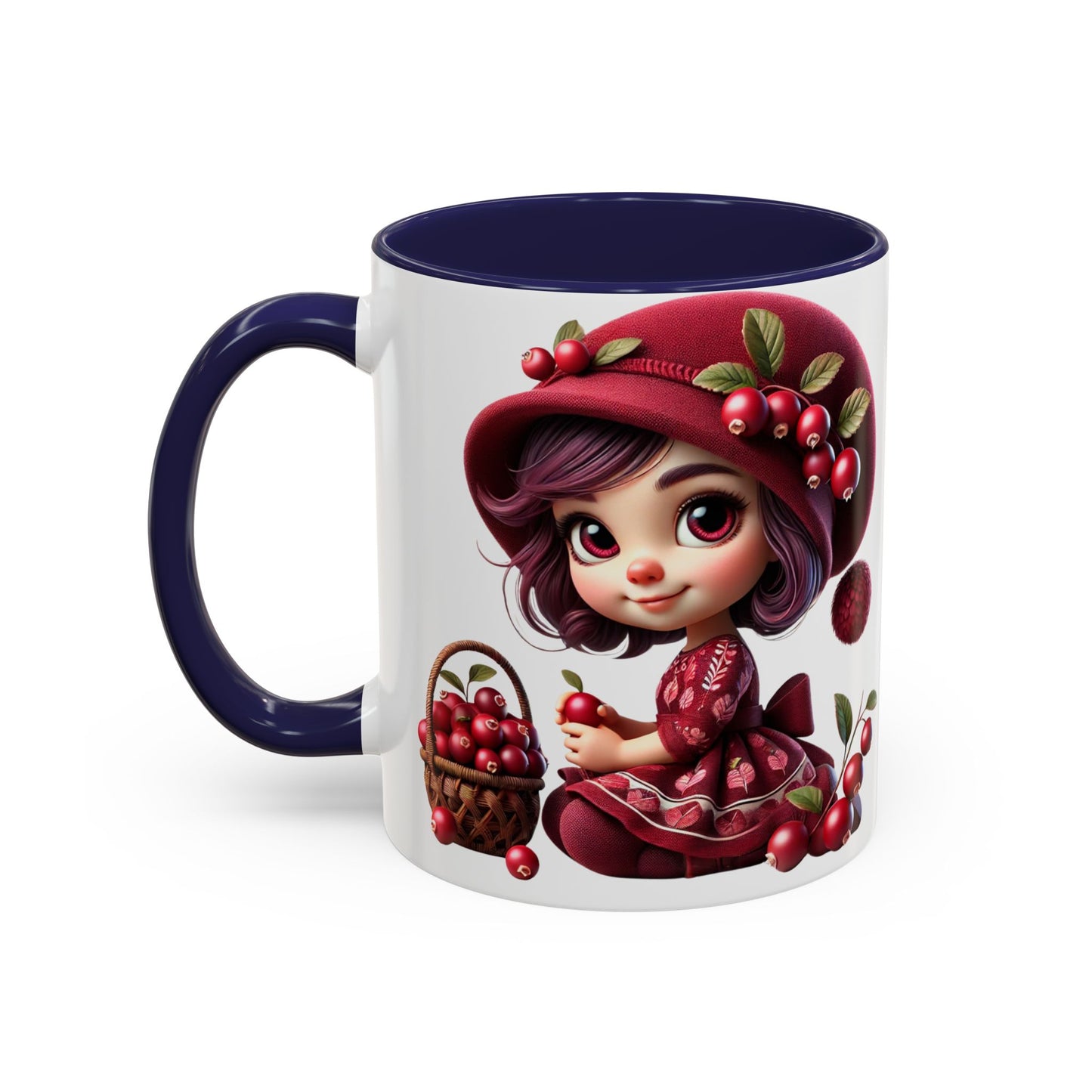 Charming Cherry Blossom Accent Coffee Mug | Cute Character Design | Perfect Gift for Tea Lovers & Special Occasions
