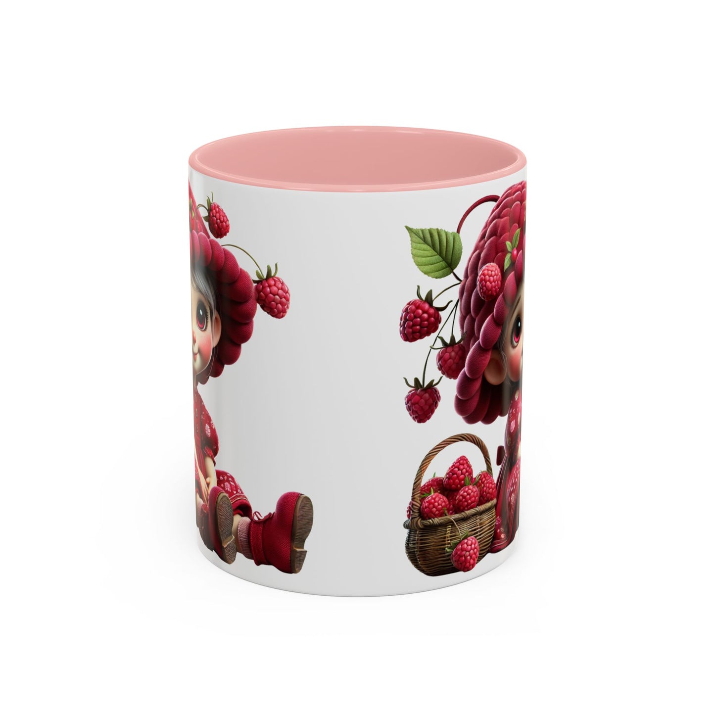 Whimsical Raspberry Character Coffee Mug - 11oz & 15oz