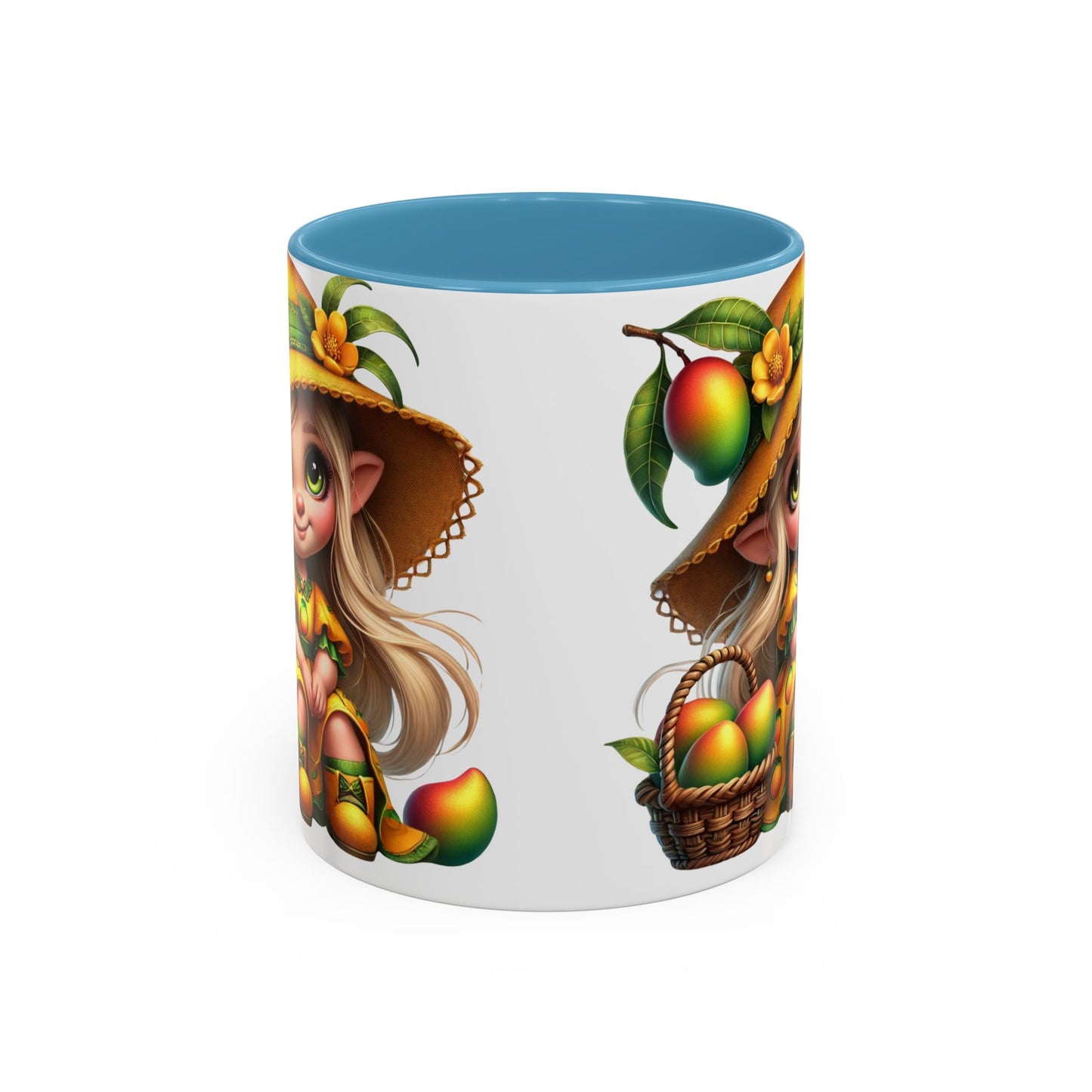 Cute Mango Fairy Accent Coffee Mug - Whimsical 11oz & 15oz