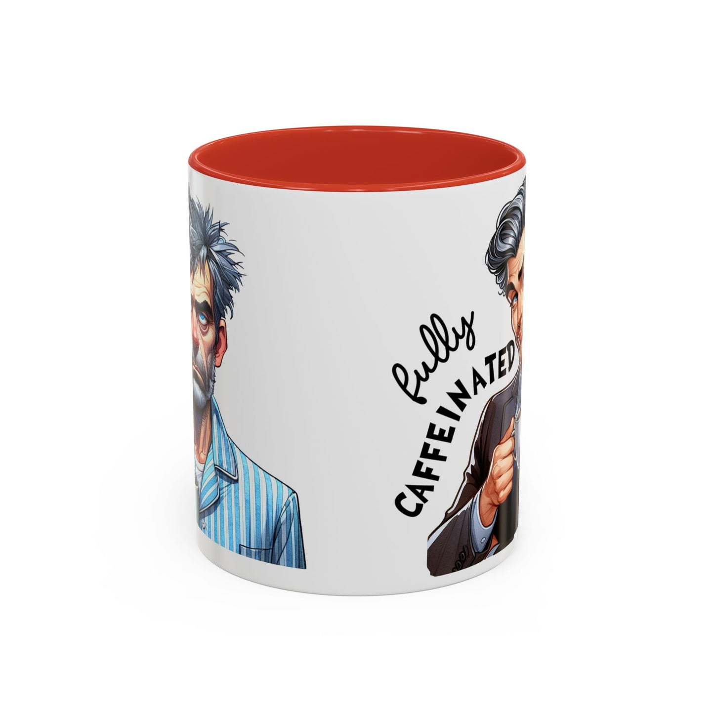 Caffeinated Accent Coffee Mug, Fun Gift for Coffee Lovers, Unique Mug for Home Office, Cool Drinkware for All Occasions!