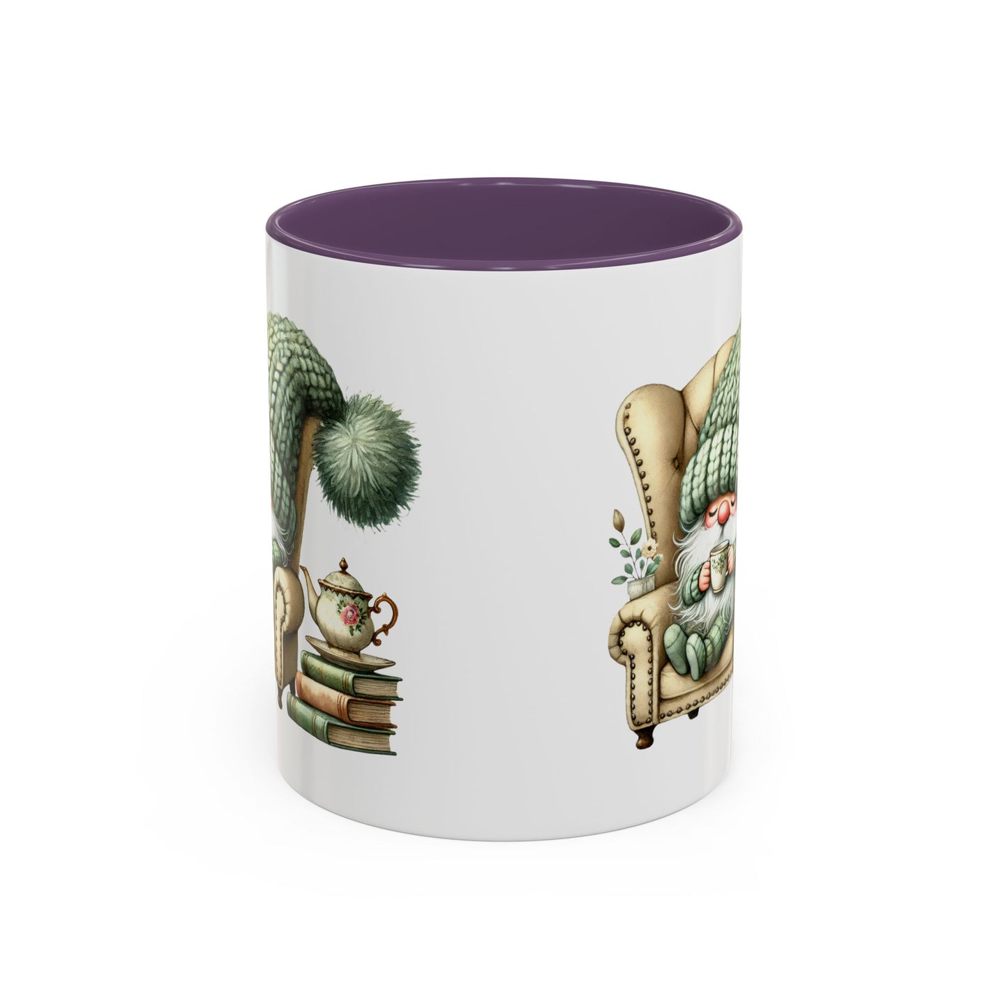 Cozy Gnome Accent Coffee Mug, Cute Gnome Mug, Winter Coffee Cup, Gift for Gnome Lovers, Gnome Decor, Funny Coffee Mug