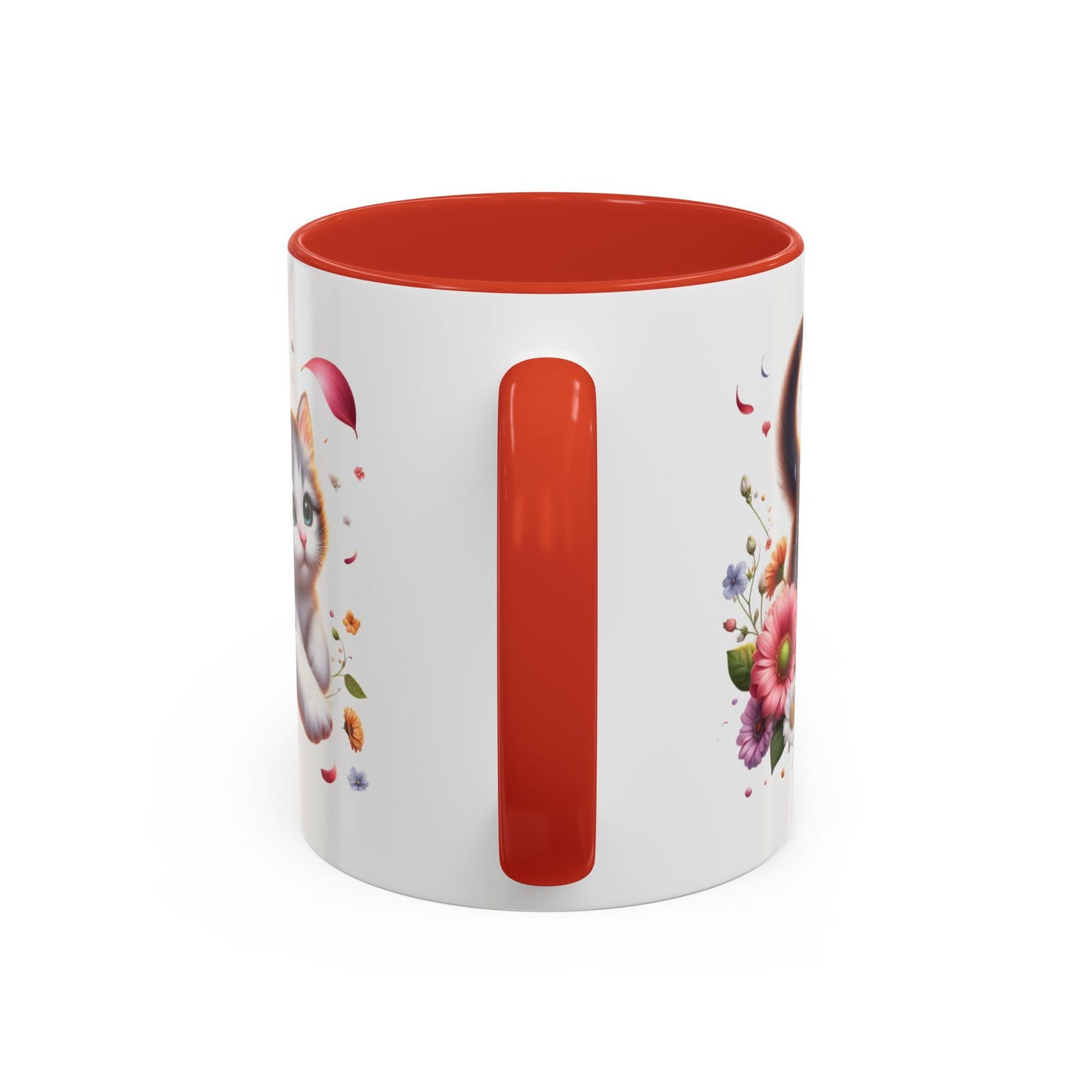 Whimsical Cat Coffee Mug | Cute Pet Lovers Gift | Floral Design | 11 & 15oz | Perfect for Birthdays, Anniversaries, Cat Enthusiasts