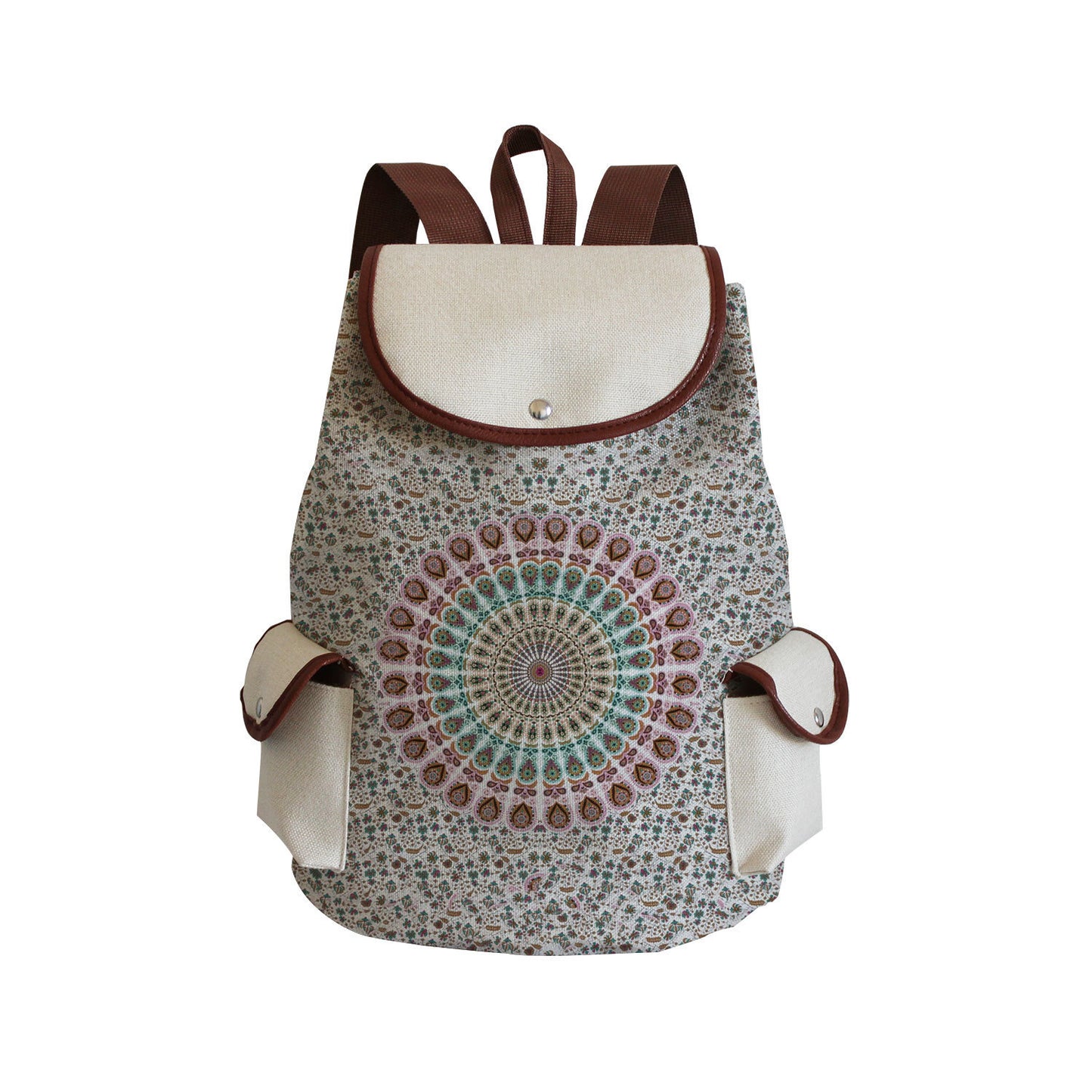 Large-capacity Western-style Creative New Datura Printed Backpack