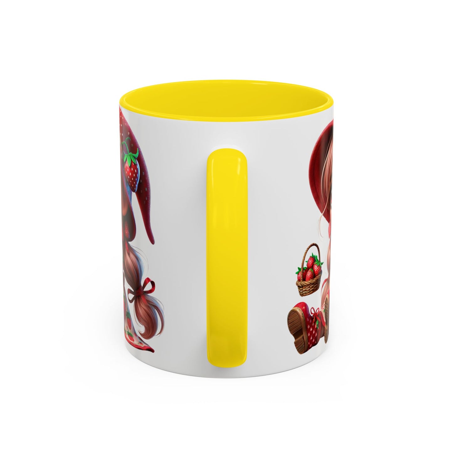 Cute Strawberry Girl Coffee Mug - 11 & 15 oz Accent Mugs for Tea Lovers