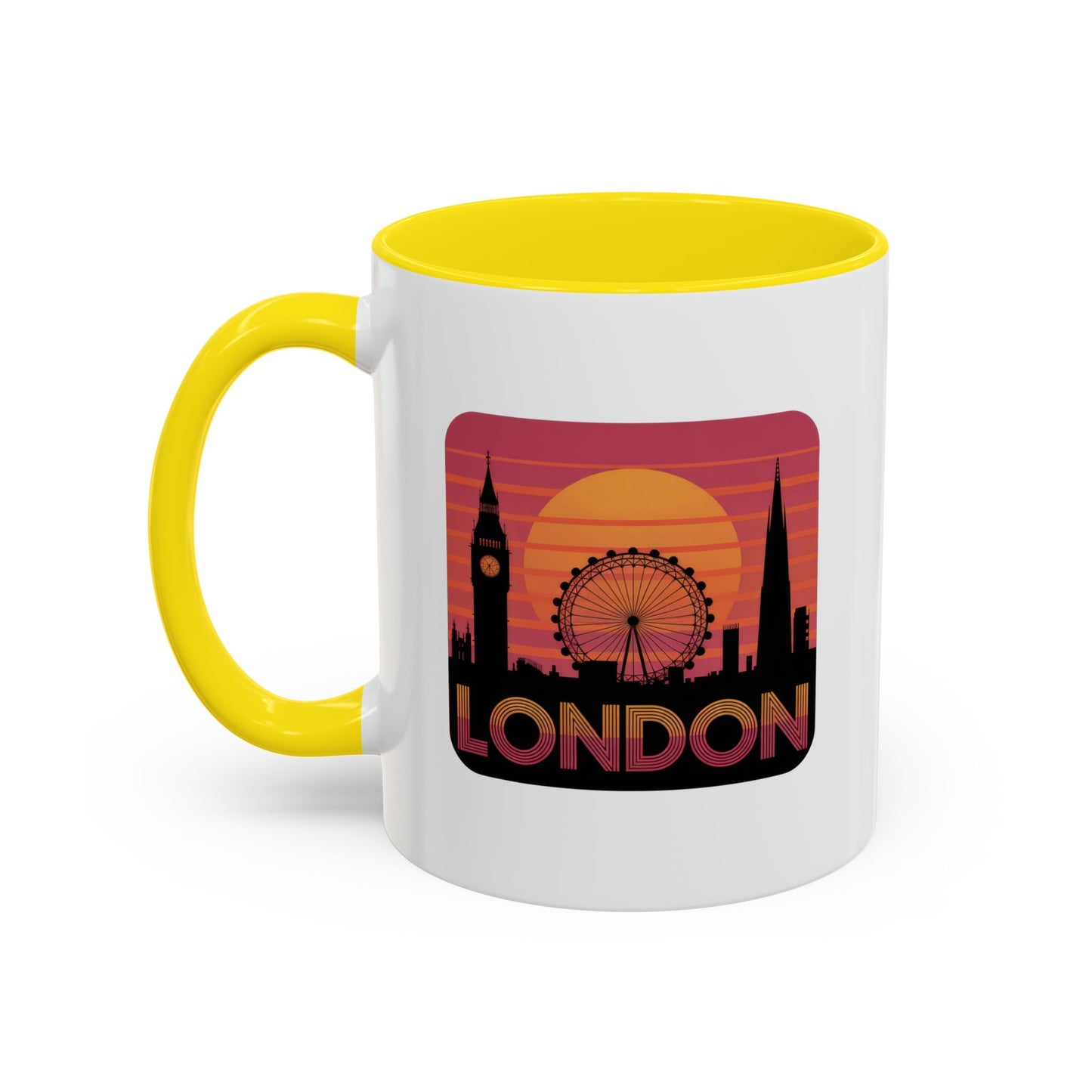 London Skyline Accent Coffee Mug - Perfect Gift for Travelers, London Lovers, Home Decor, Office Use, Road Trip Memories