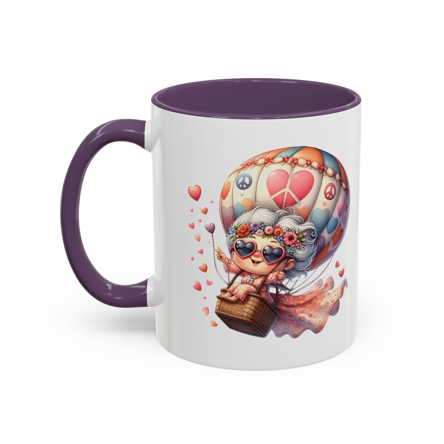 Whimsical Hot Air Balloon Coffee Mug, Cute Couple Mug, Gift for Coffee Lovers, Tea Lover's Gift, Valentine's Day Mug, Birthday Gift