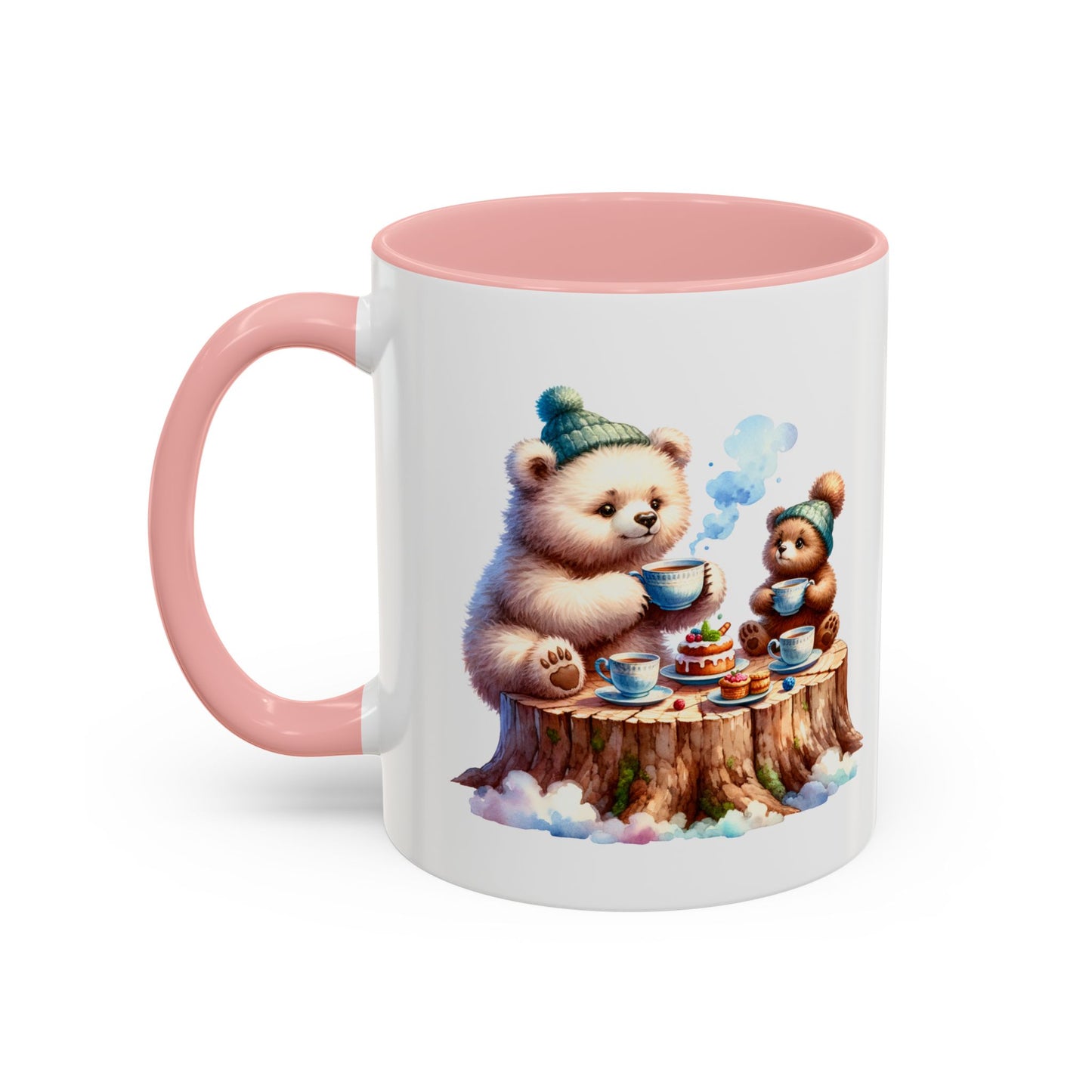 Whimsical Bear Tea Party Mug | Cute Animal Lover Coffee Cup, Gift for Kids, Nursery Decor, Birthday, Holiday Essentials