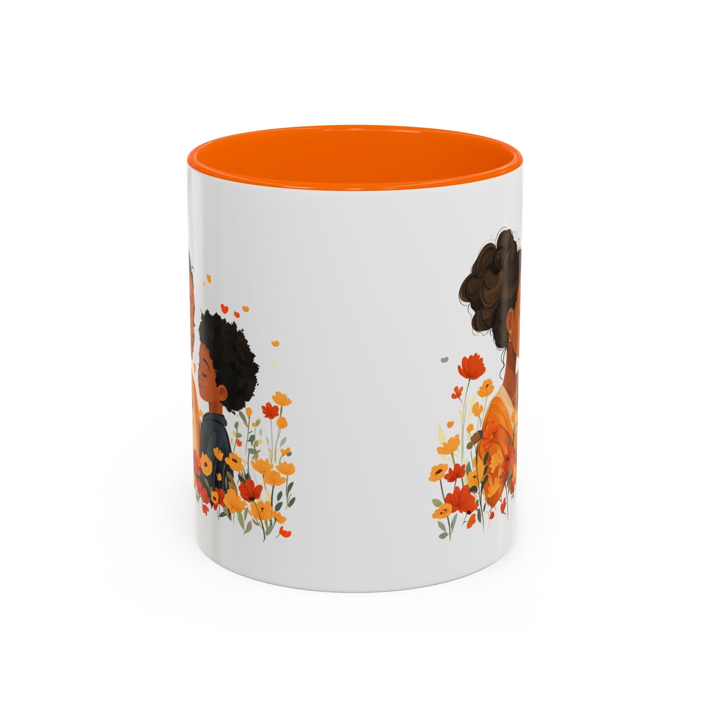 Warm Embrace Floral Coffee Mug - Perfect Gift for Moms, Mother's Day, Family Love, Cozy Mornings, Mom and Child Duo