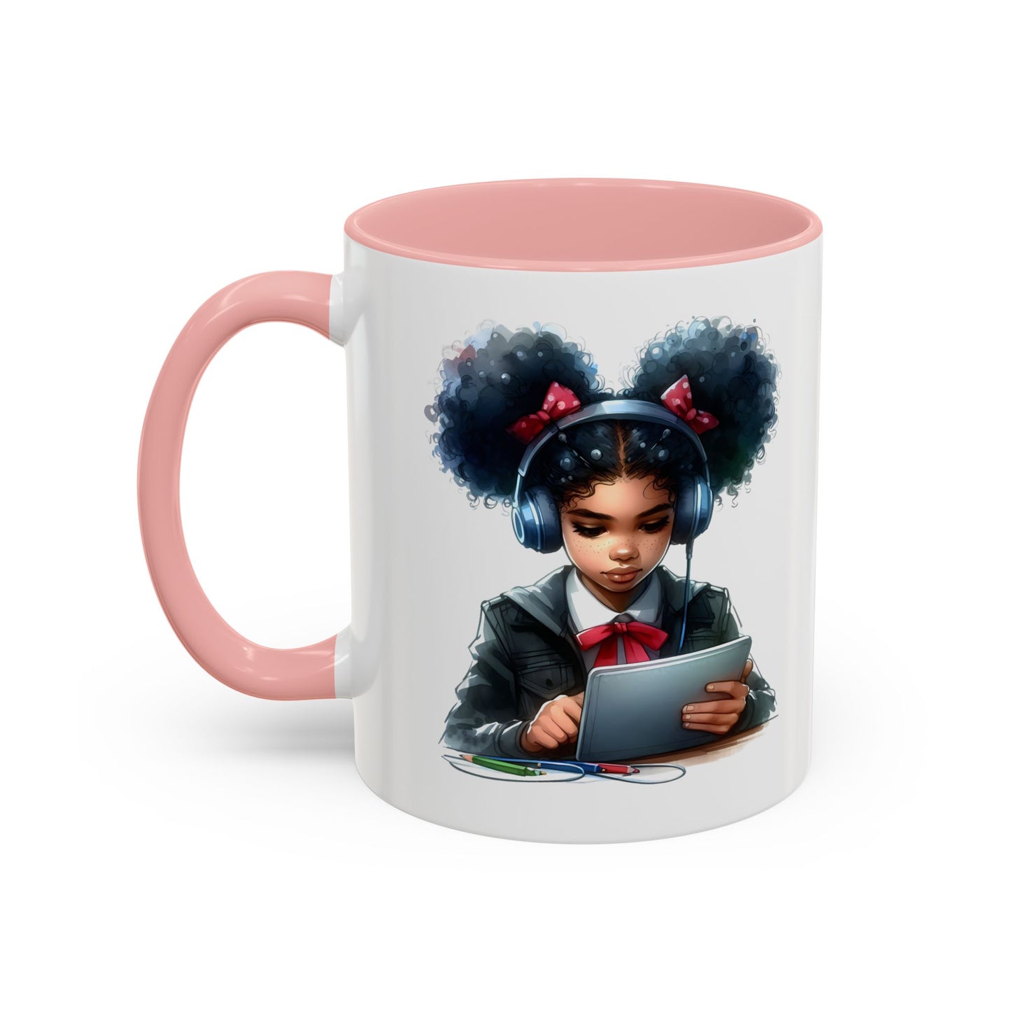 Chic Student Accent Coffee Mug | Ideal for Study Sessions, Gifts for Students, Home Office Decor, Birthday Surprise, Cozy Vibes