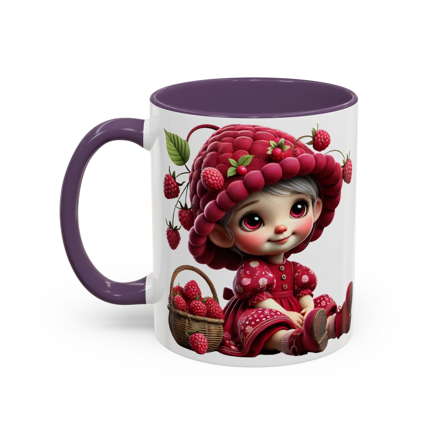 Whimsical Raspberry Character Coffee Mug - 11oz & 15oz