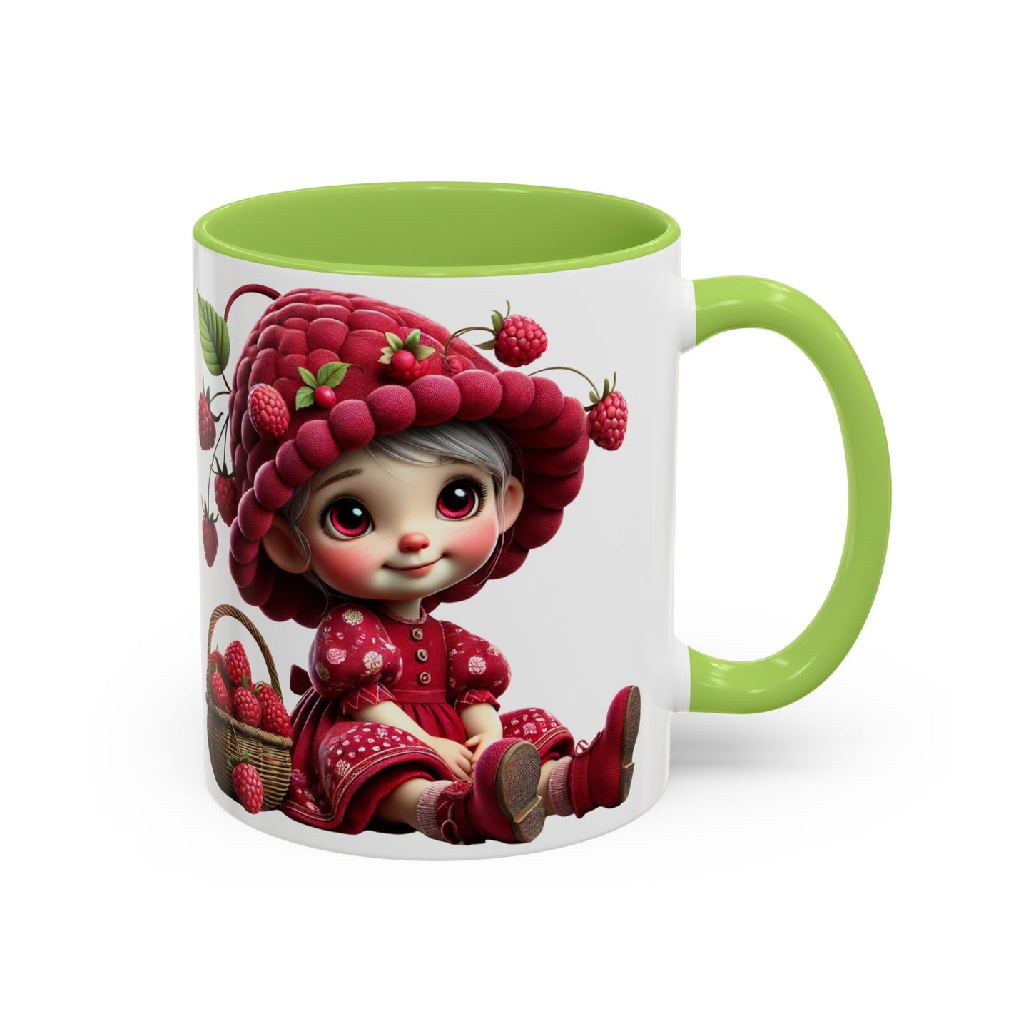 Whimsical Raspberry Character Coffee Mug - 11oz & 15oz