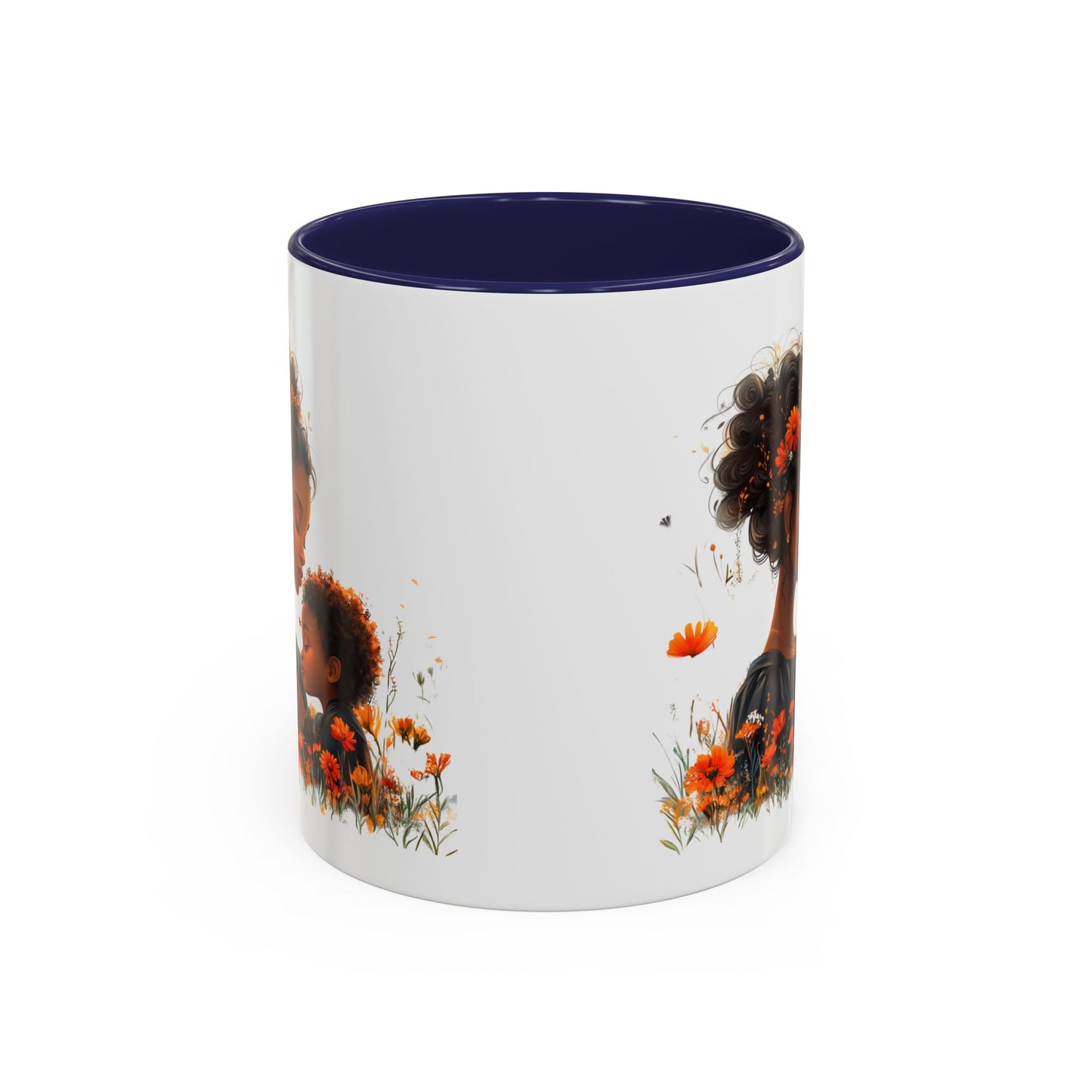 Floral Mom and Child Coffee Mug - Perfect Gift for Mother's Day, Family Moments, Tea Lover, Floral Decor, Kitchenware