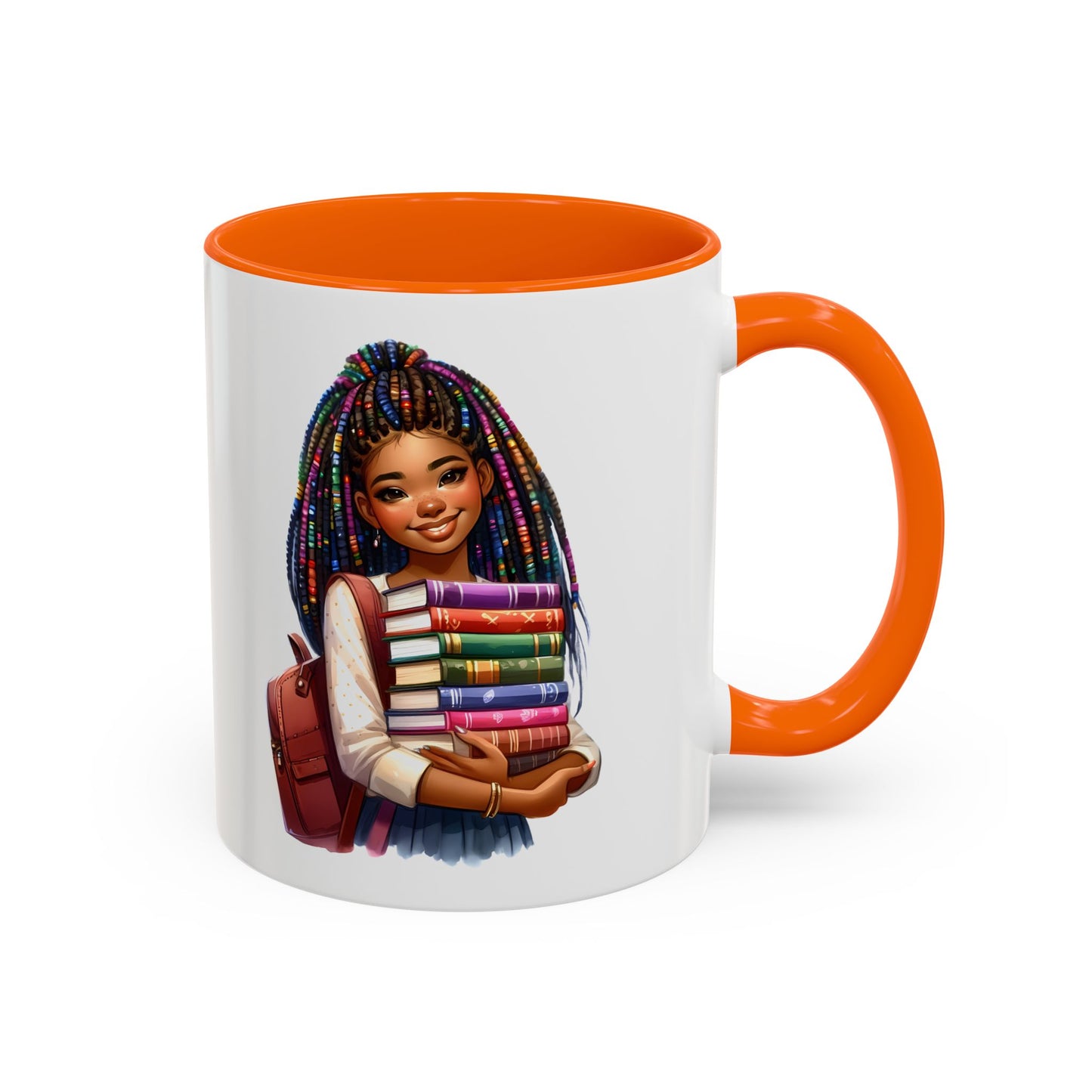 Empowering Accent Coffee Mug - Motivational Gift for Students, Back to School, Afrocentric Mug, Inspirational Drinkware, Colorful Coffee Cup
