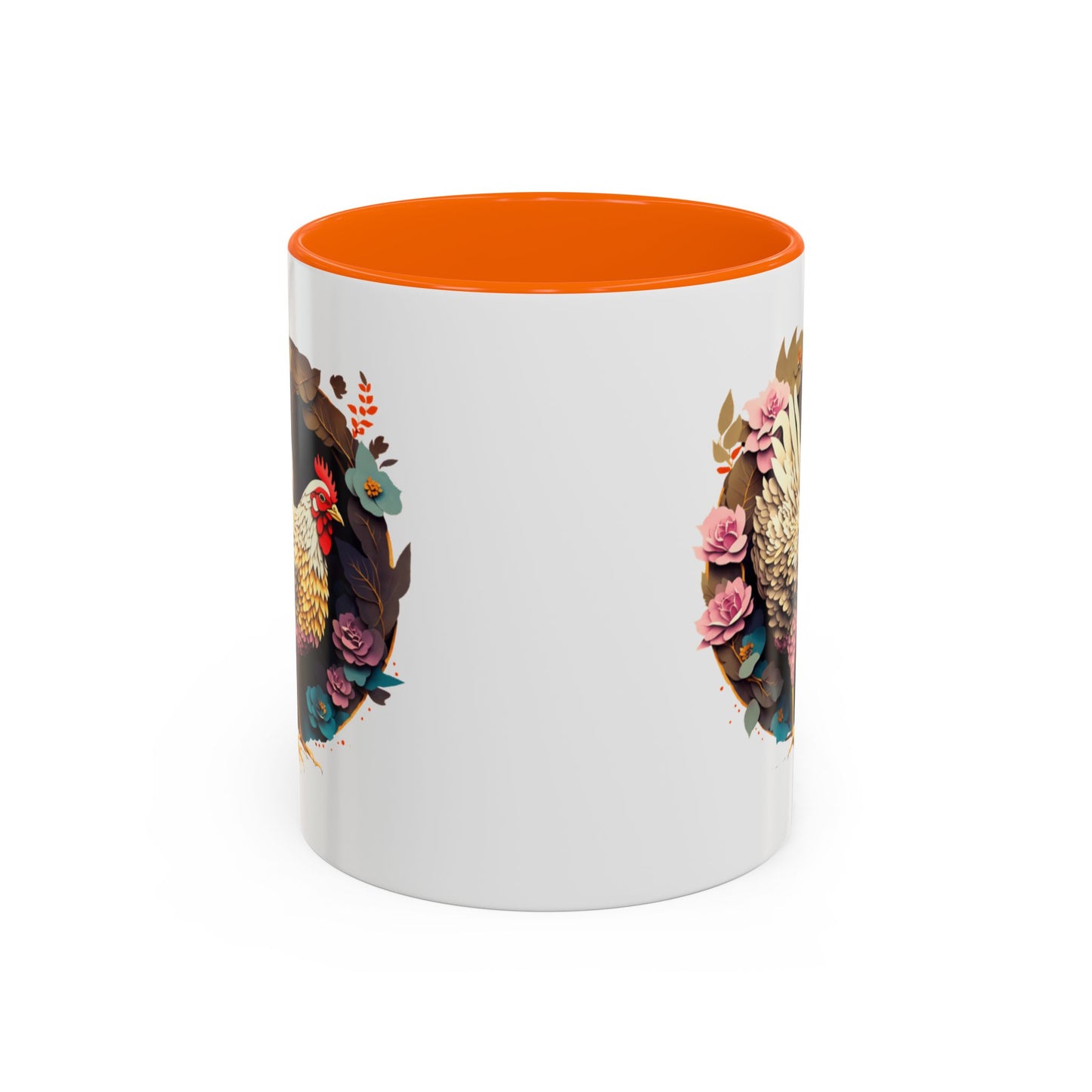 Charming Floral Chicken Coffee Mug - Perfect for Farmhouse Decor, Gift for Chicken Lovers, Tea, Hot Drinks, Home & Kitchen