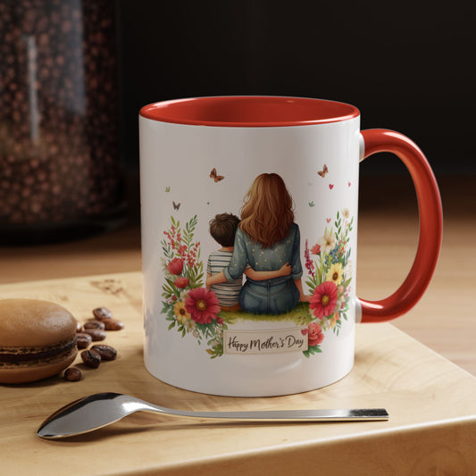 Floral Mother’s Day Coffee Mug, Gift for Moms, Tea Cup for Garden Lovers, Cute Mug for Mother's Day, Inspirational Beverage Mug