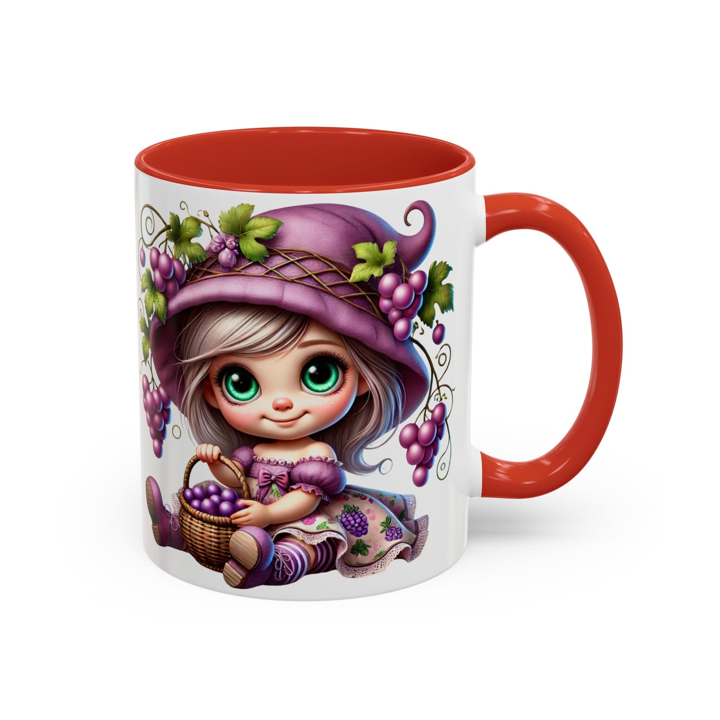 Whimsical Grape Girl Coffee Mug - Perfect for Wine Lovers and Gift Giving