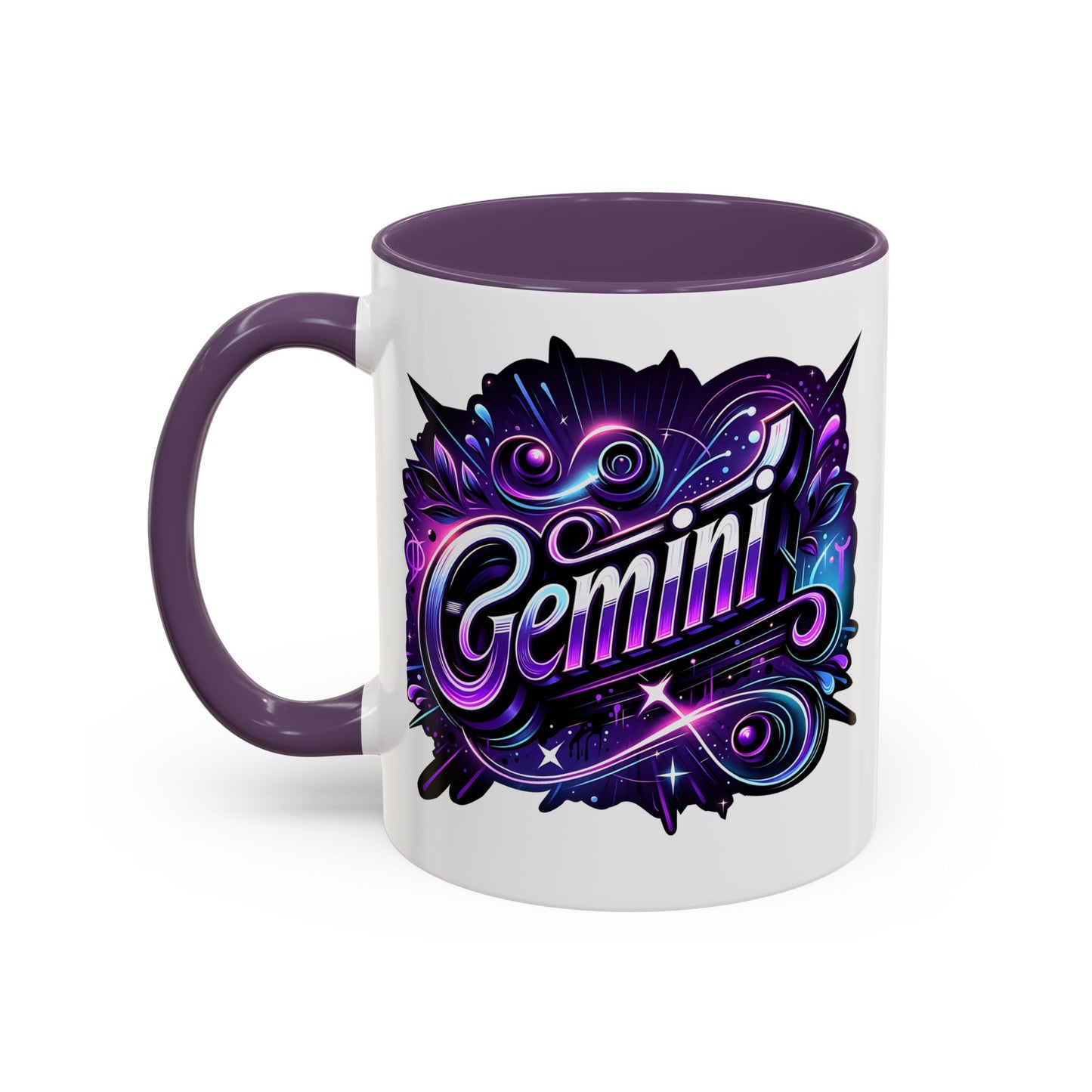 Gemini Accent Coffee Mug - Colorful Astrology Mug, Horoscope Gift, Zodiac Lover's Mug, Unique Coffee Cup, Personalised Birthday Gift