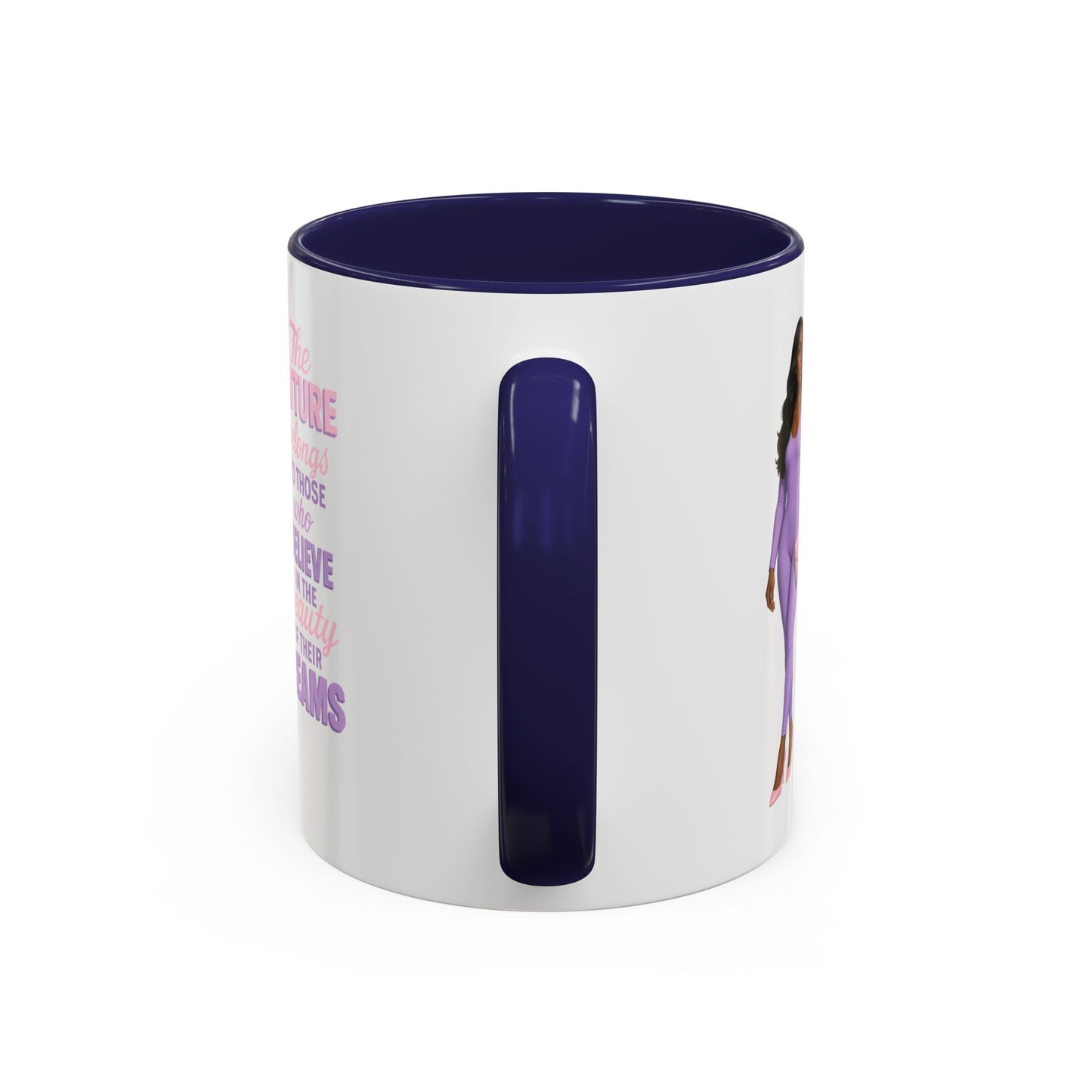 Inspirational Accent Coffee Mug - Motivational Gift for Dreamers, Home Office Decor, Encouragement Gift, Quote Cup