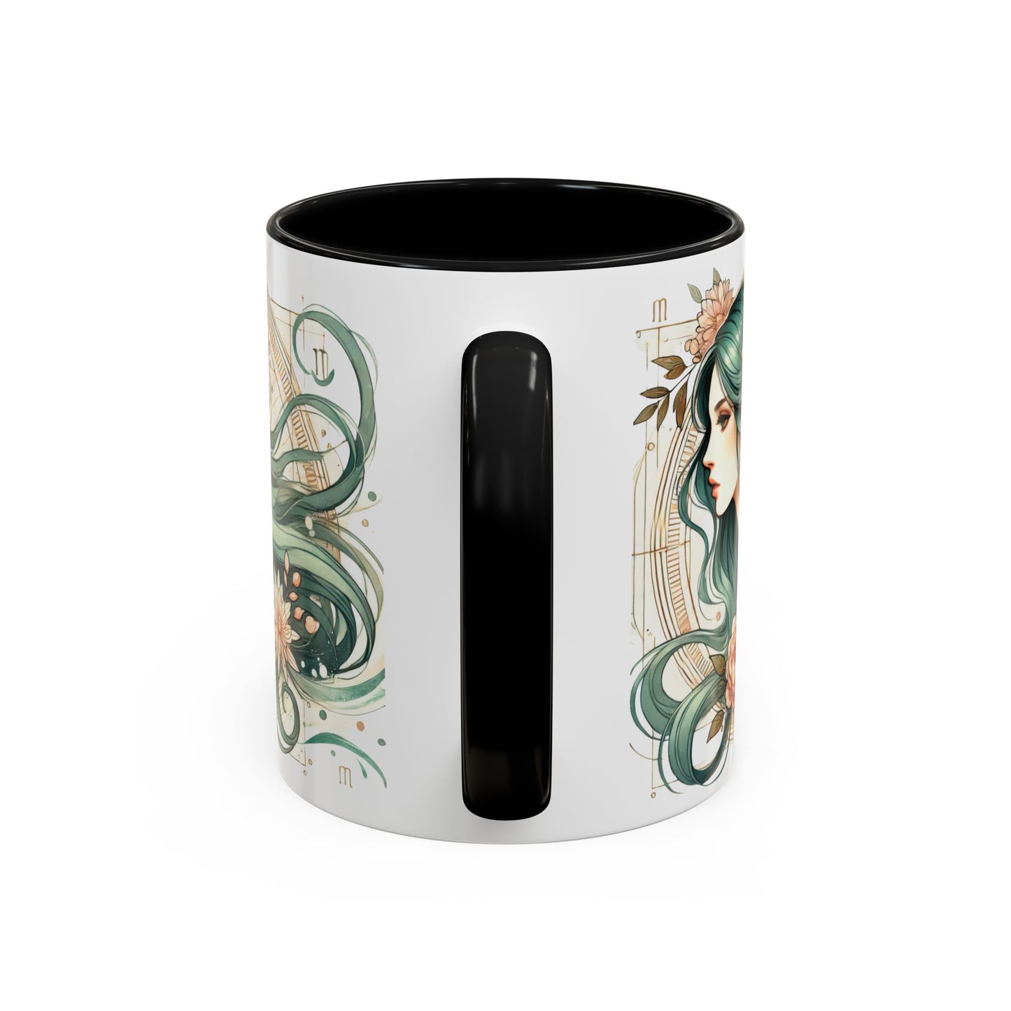 Elegant Floral Accent Coffee Mug - 11oz & 15oz