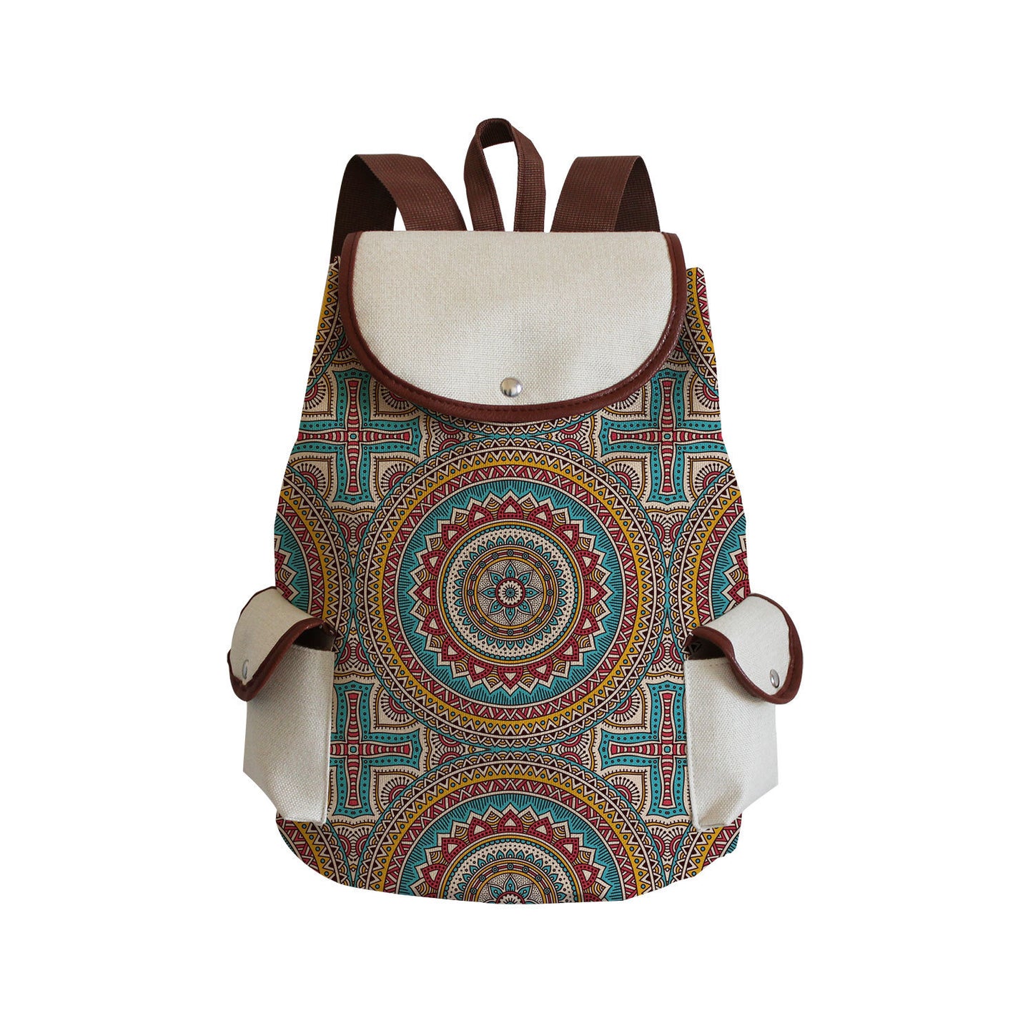 Large-capacity Western-style Creative New Datura Printed Backpack