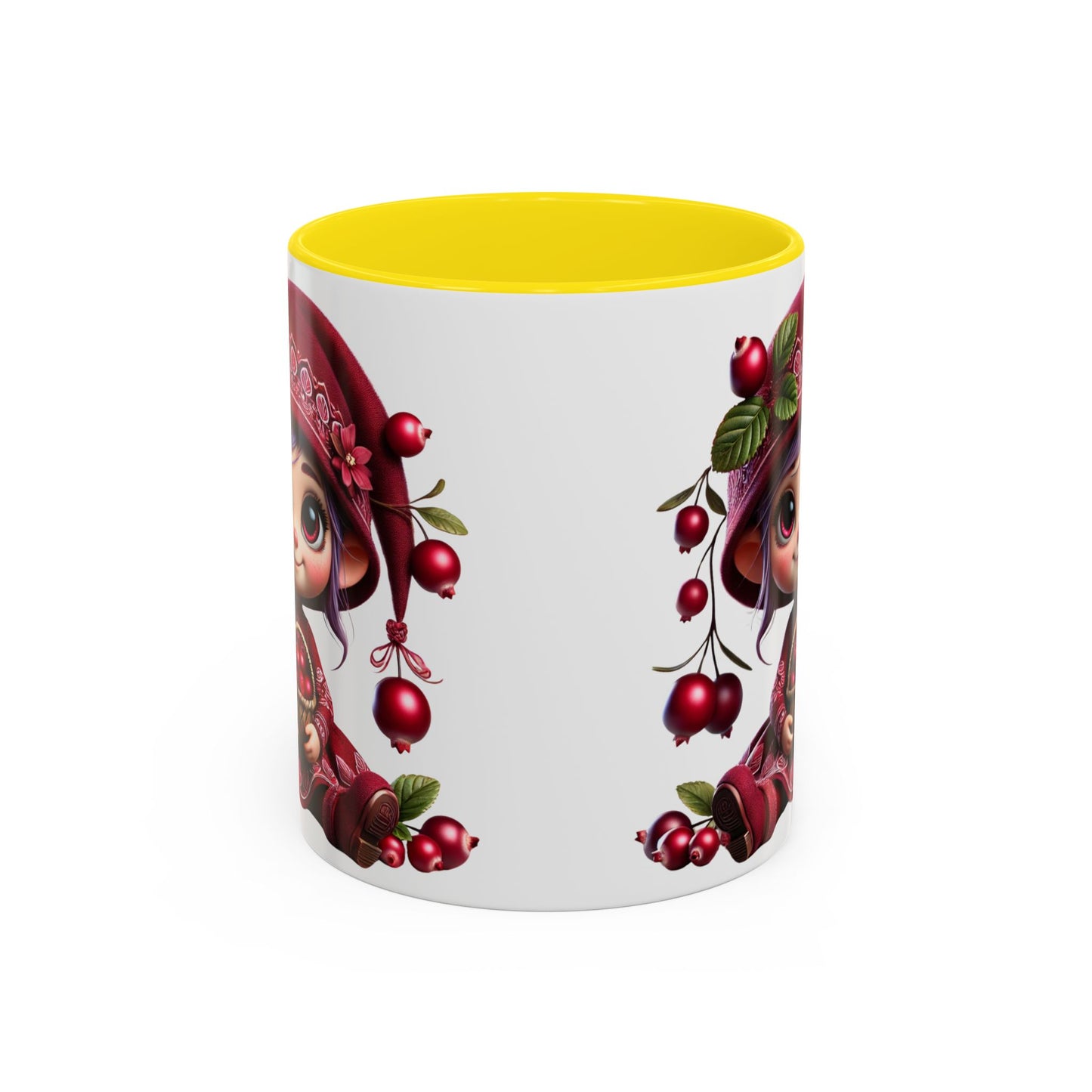 Cute Cherry Character Coffee Mug - 11oz & 15oz, Perfect for Cozy Mornings