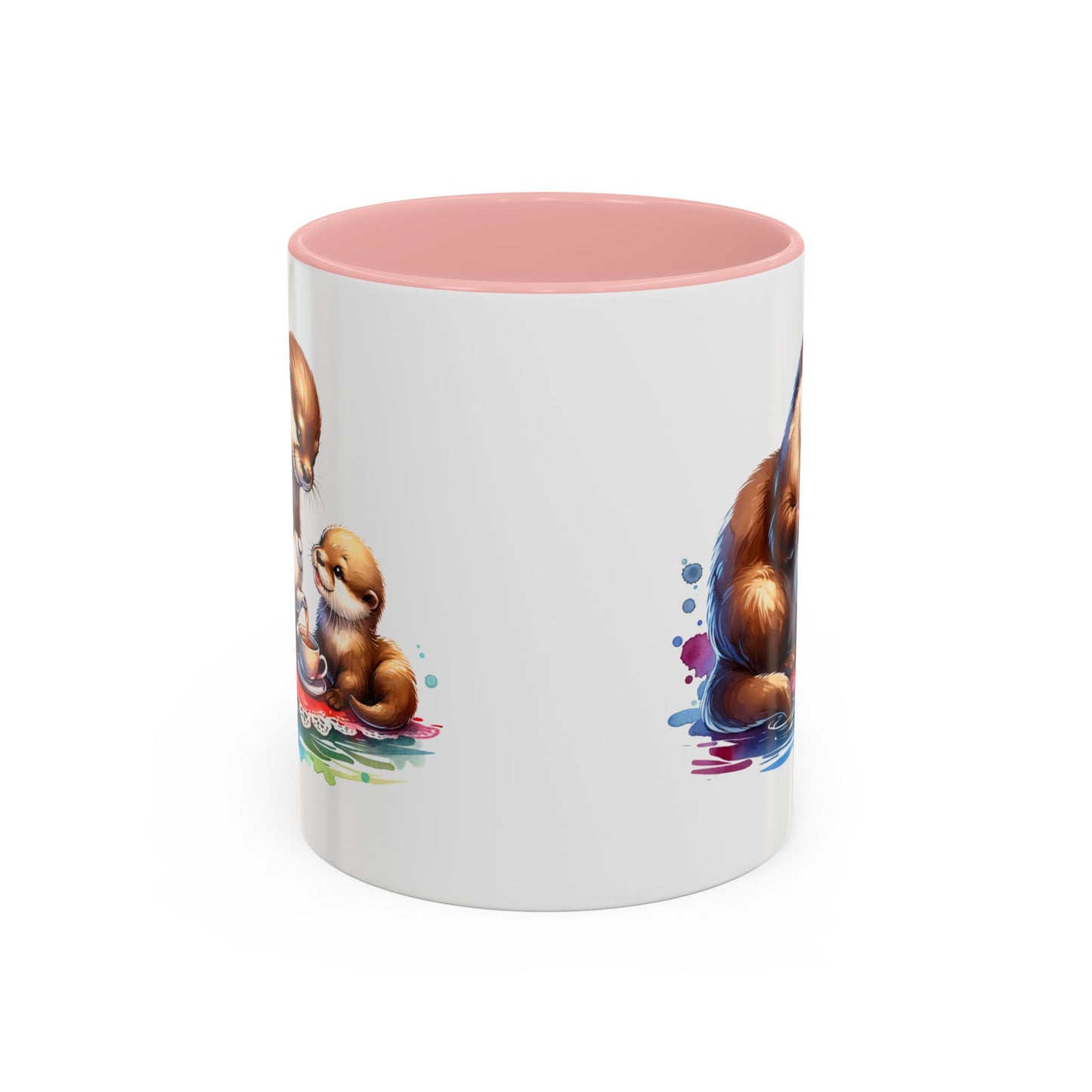 Cute Otter Family Coffee Mug | Animal Lover Gift, Holiday Mug, Tea Cup, Kid's Birthday, Home Decor