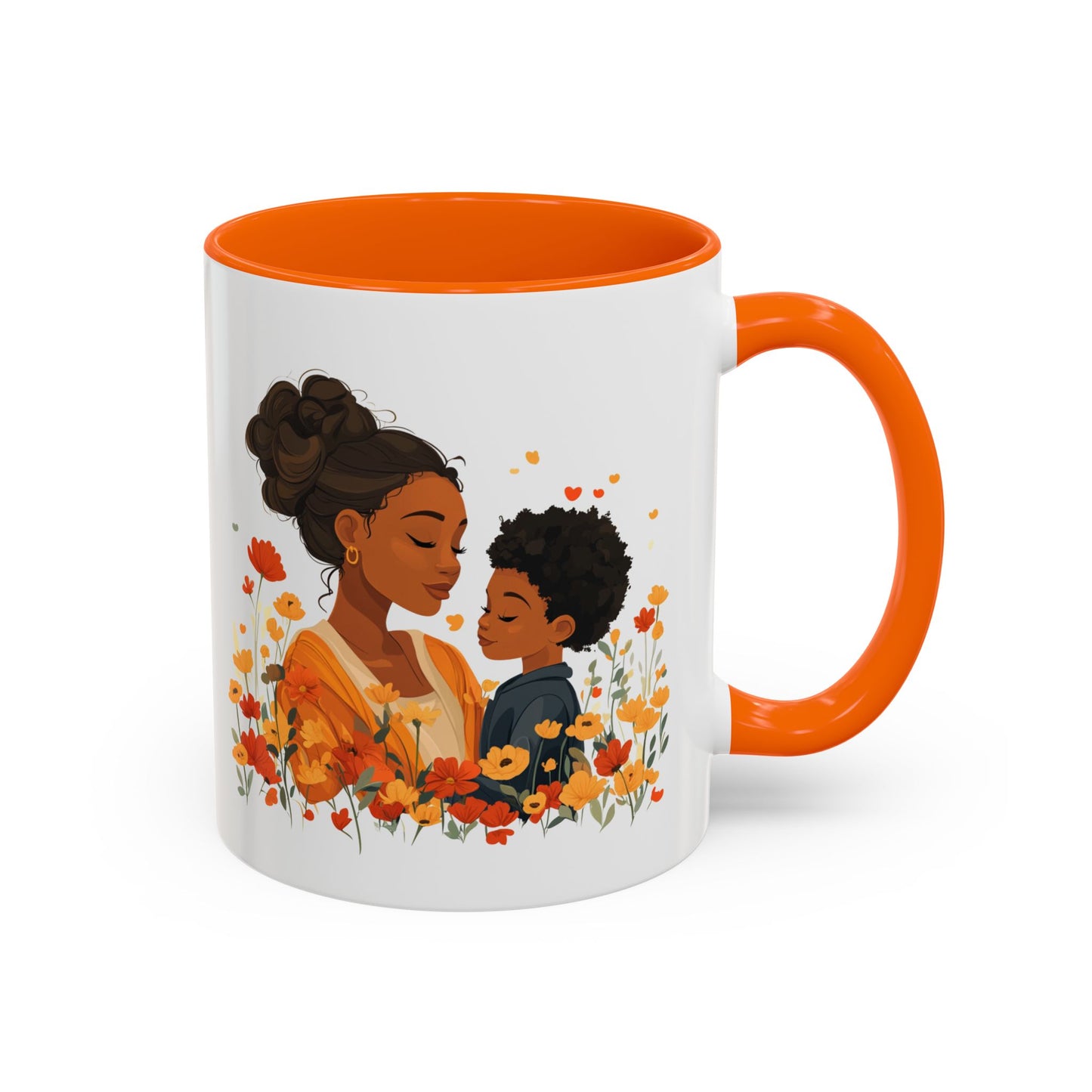 Warm Embrace Floral Coffee Mug - Perfect Gift for Moms, Mother's Day, Family Love, Cozy Mornings, Mom and Child Duo