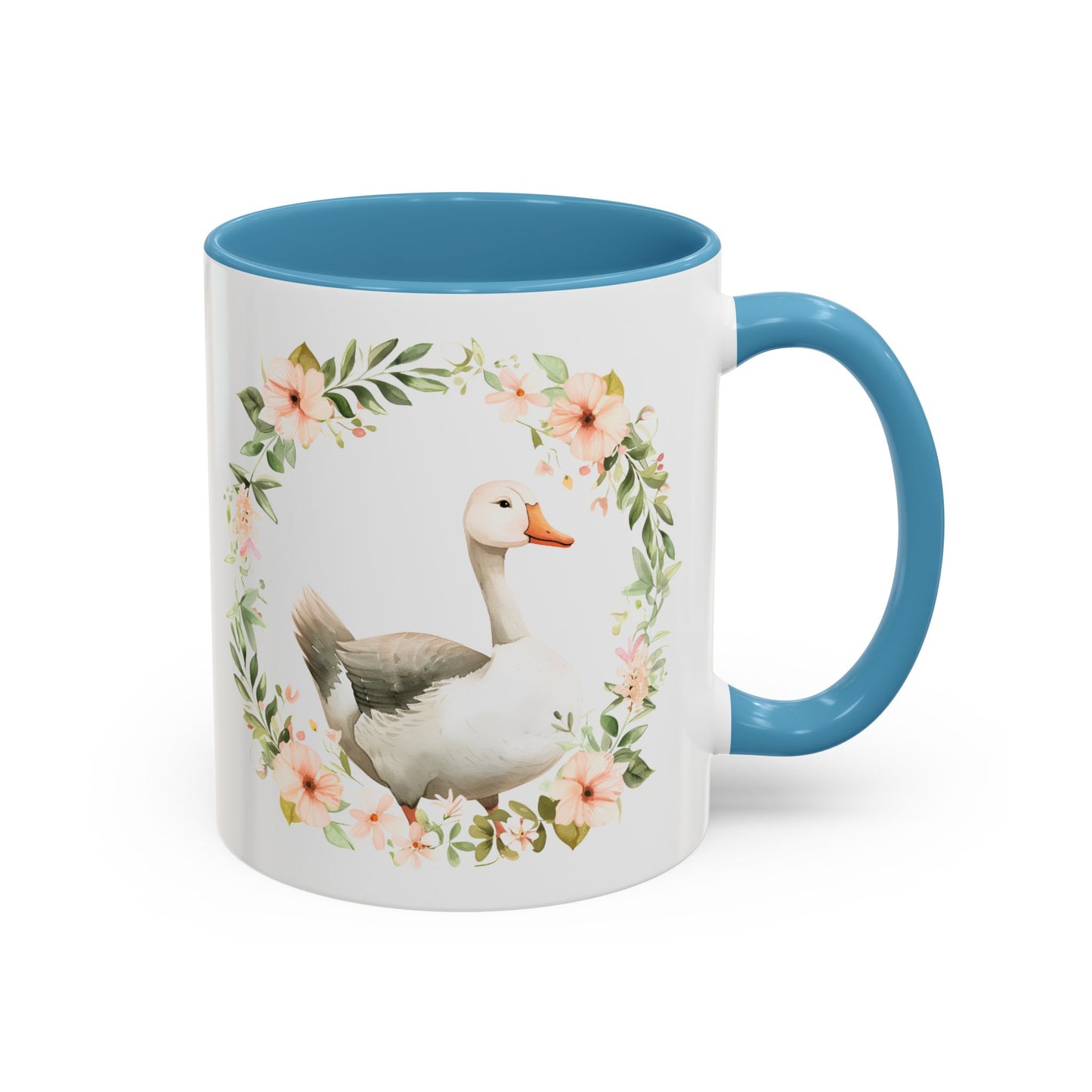 Floral Goose Accent Coffee Mug | Nature Lover Gift, Home Decor, Coffee Lover, Office Mug, Mother's Day Gift