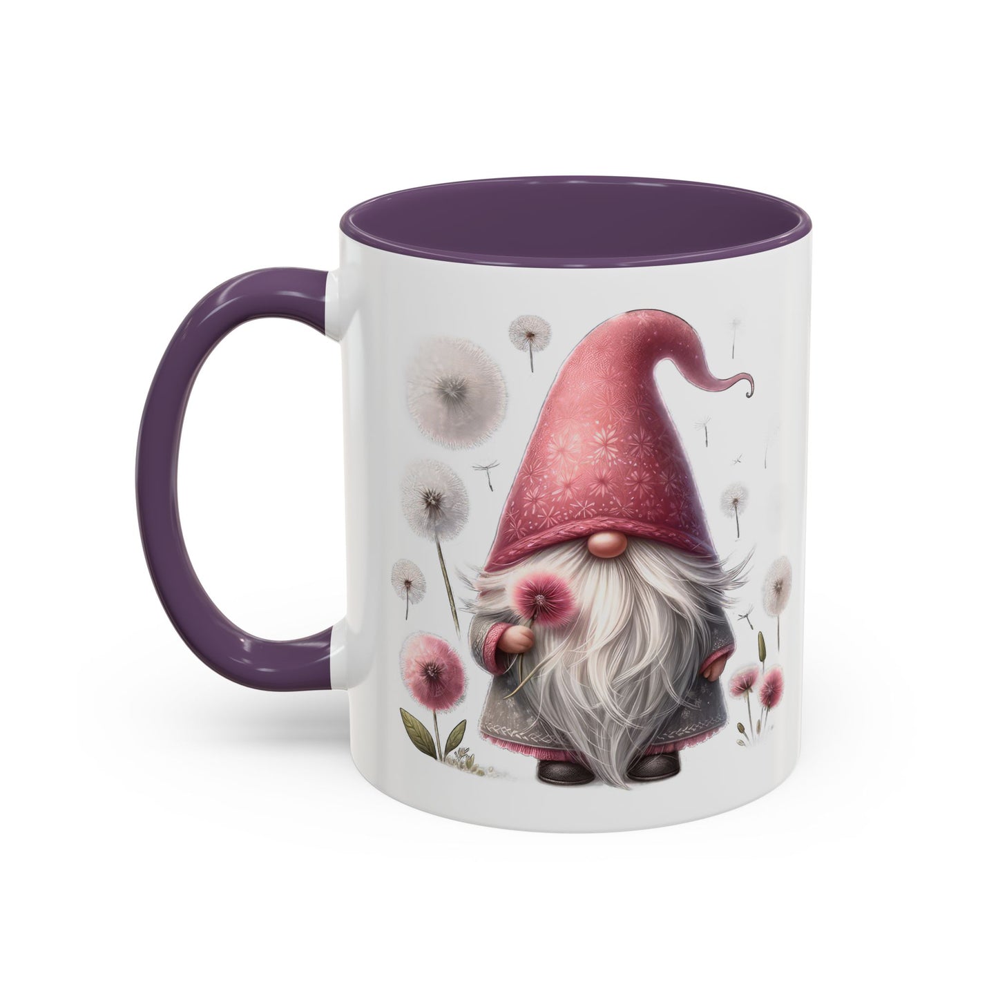 Whimsical Gnome Coffee Mug, Cute Coffee Cups for Home, Unique Gift for Gnome Lovers, Floral Gnome Mug for Birthdays, Spring Décor