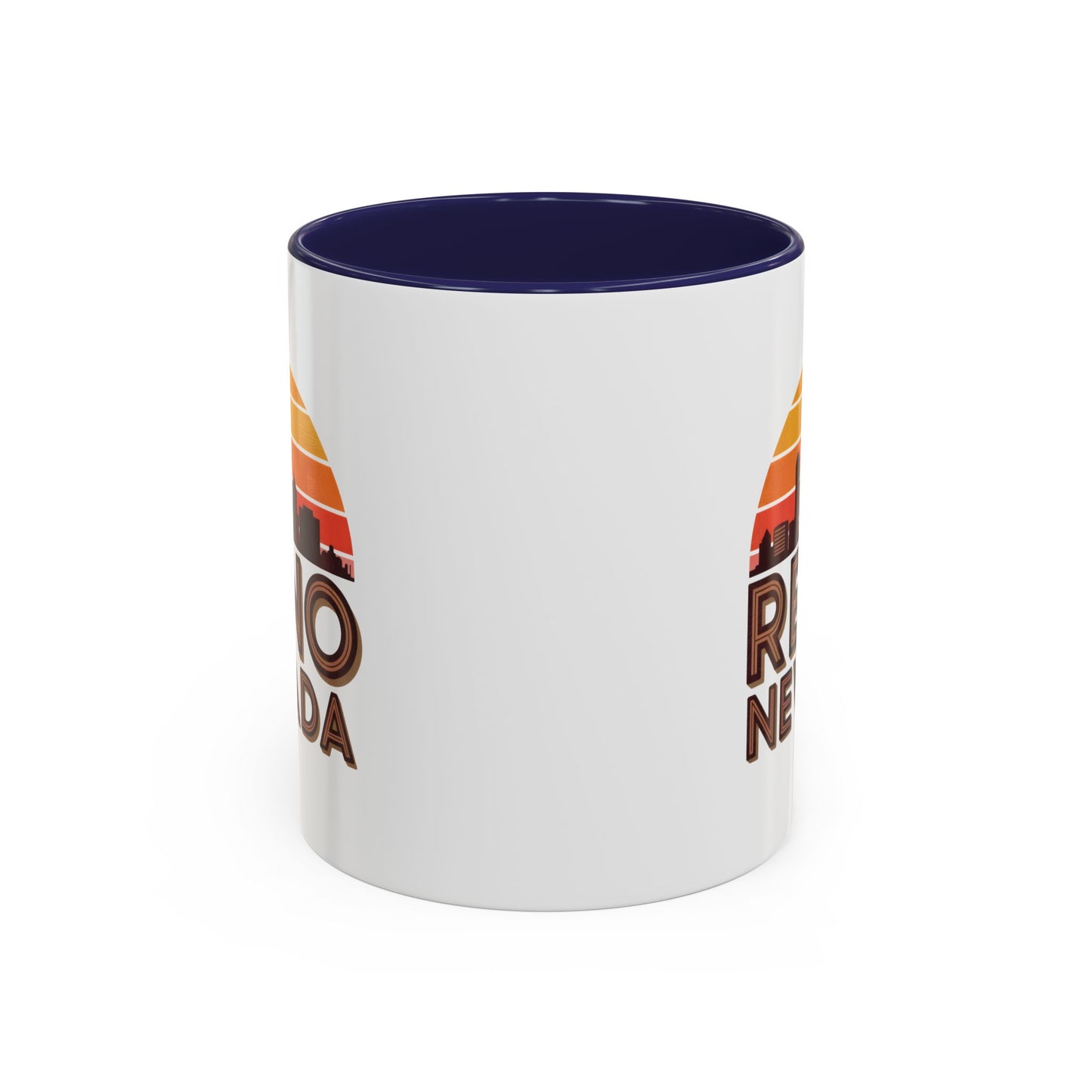 Reno Nevada Accent Coffee Mug | Retro Sunrise Design | Perfect Gift, Kitchen Decor, Souvenir, Coffee Lovers, Travel Mug