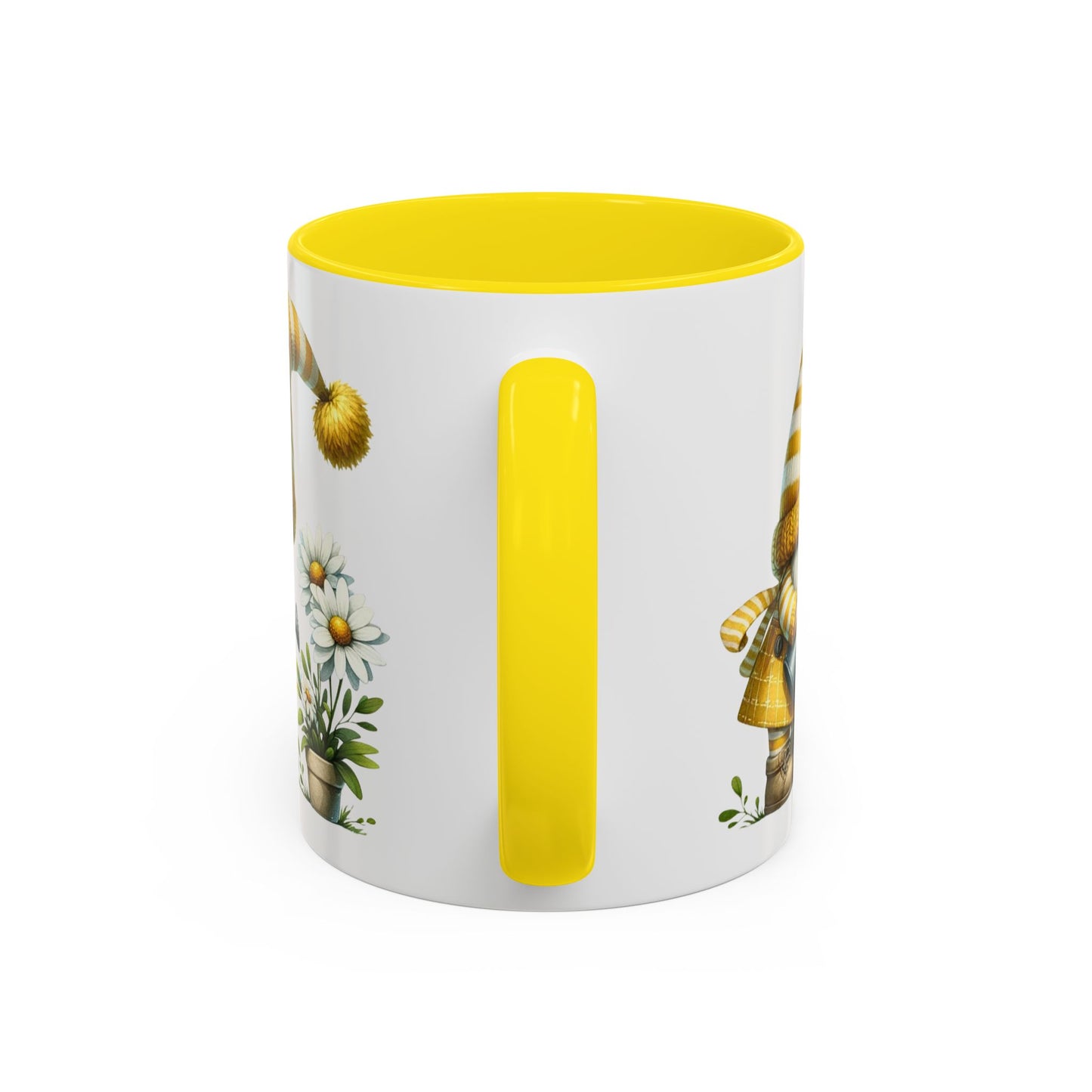 Charming Gnome Accent Coffee Mug, Cute Nature Decor, Garden Lover Gift, Springtime Coffee Cup, Whimsical Kitchenware